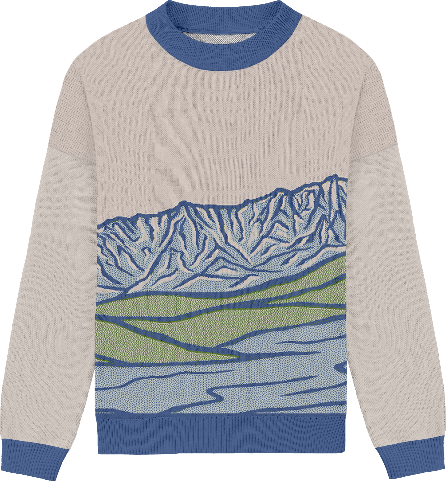 eastern sierras crewneck knit sweater - dusk
