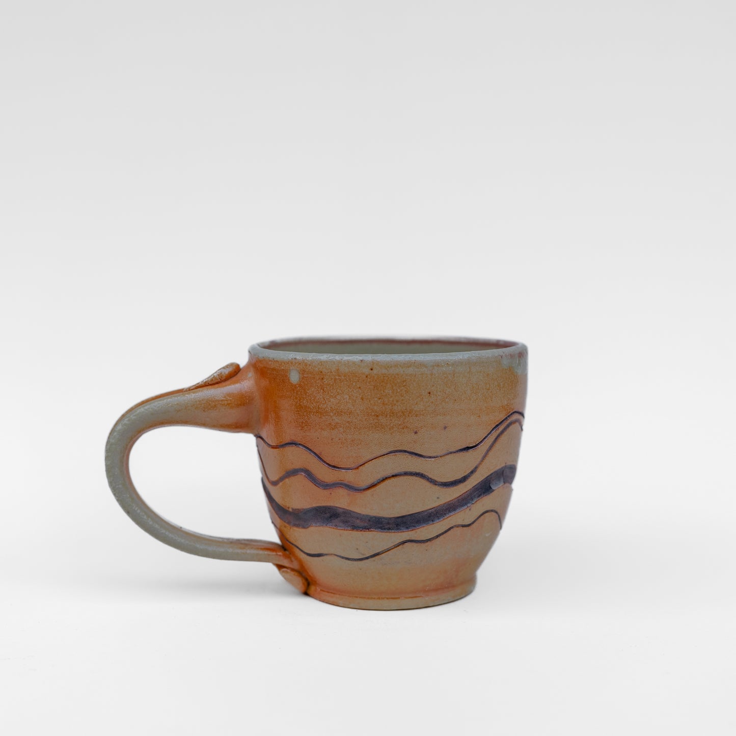 soda-fired mishima latte mug