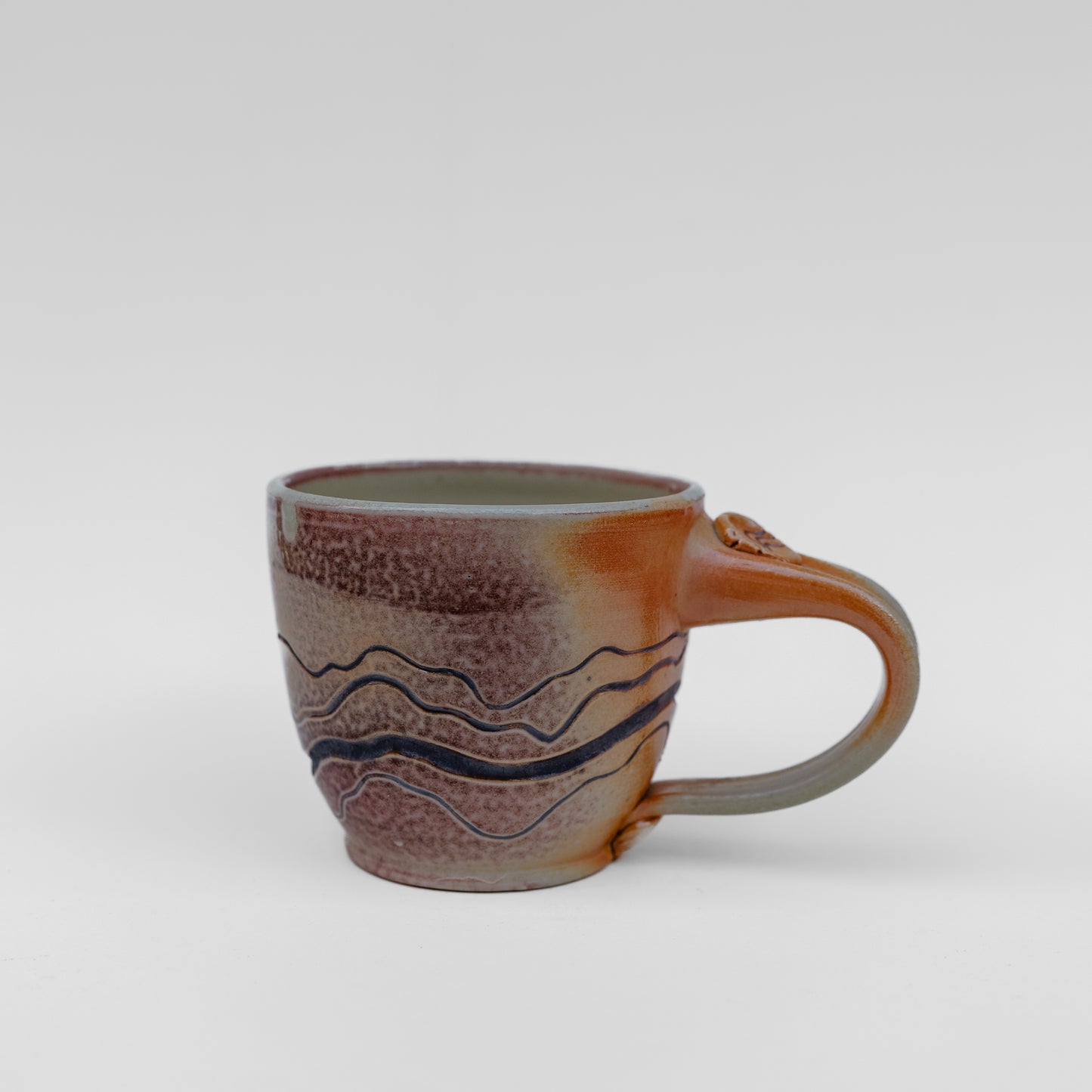 soda-fired mishima latte mug