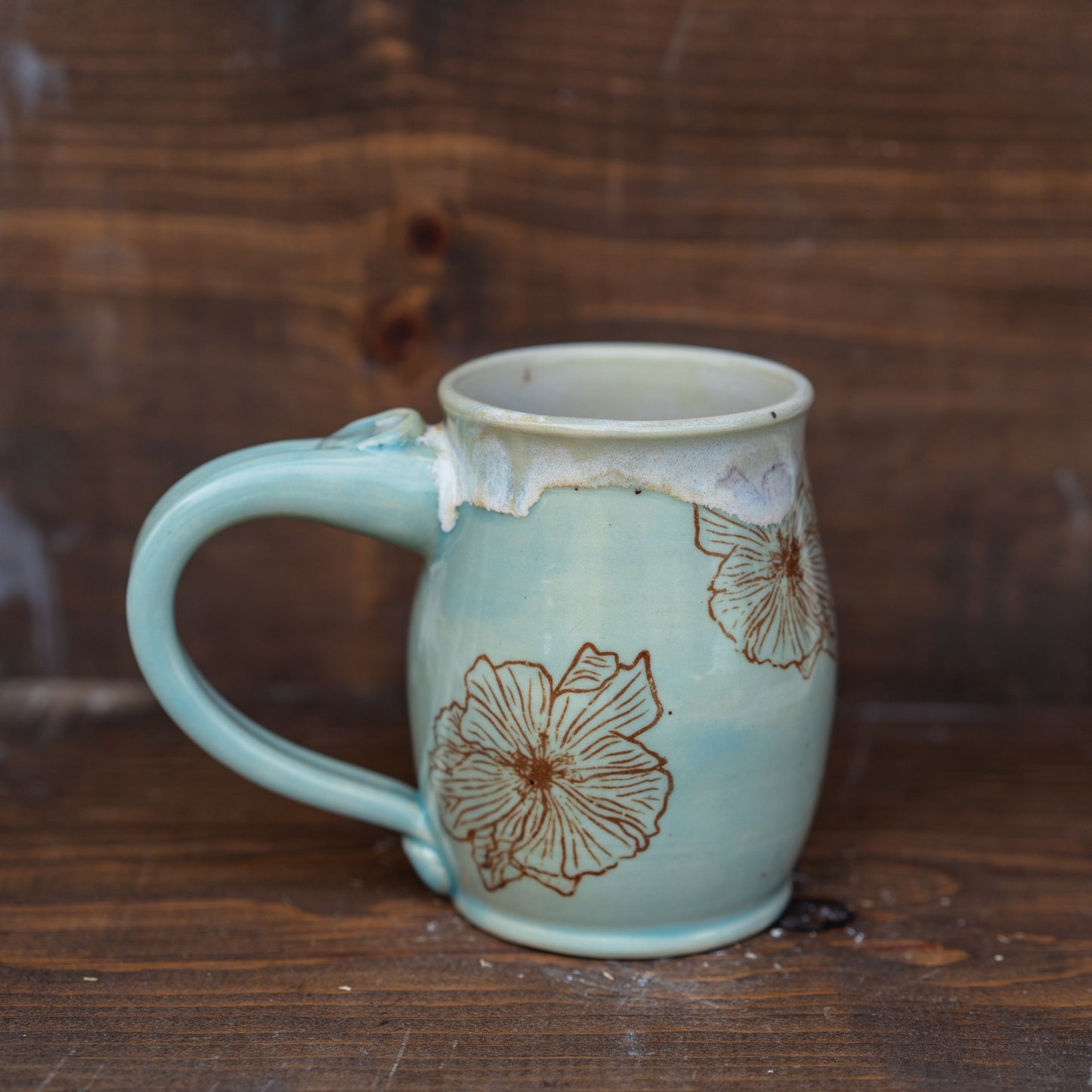 wildflower transfer mug in glacier