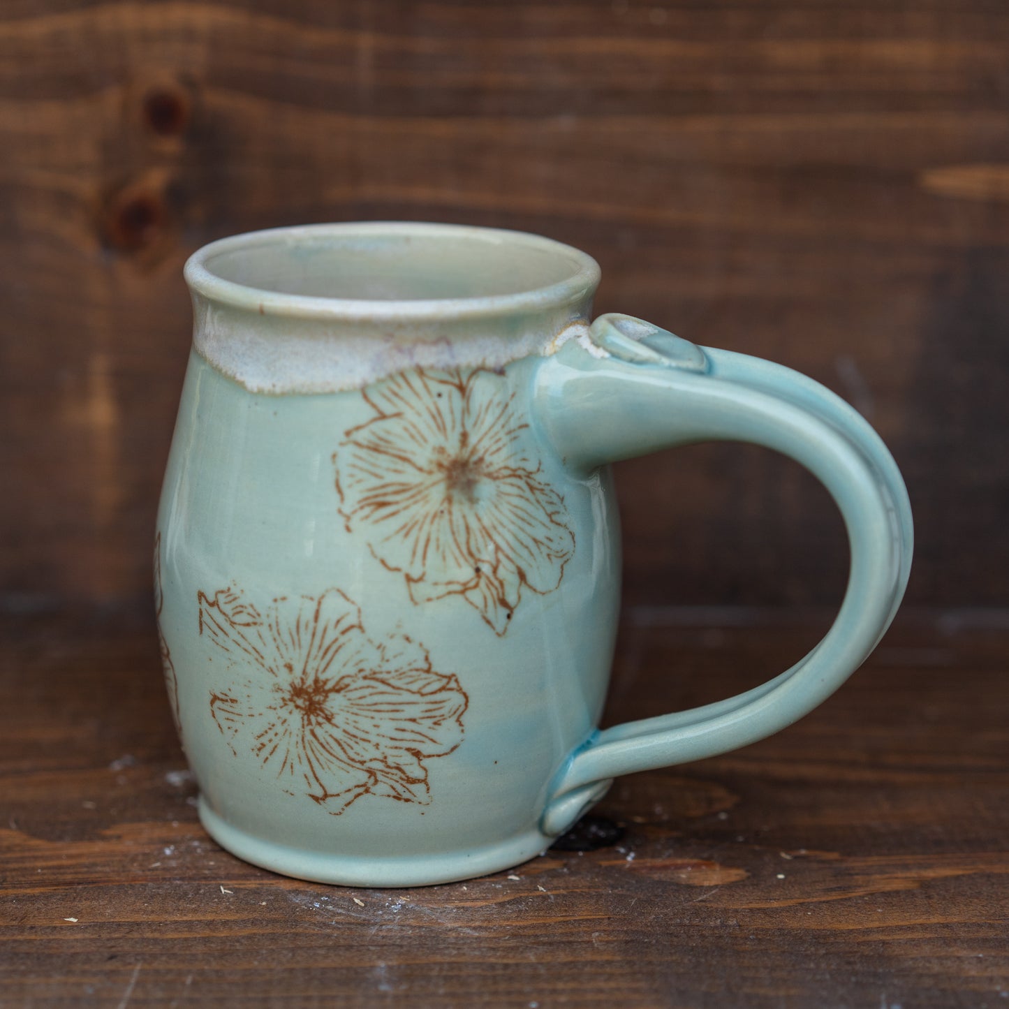 wildflower transfer mug in glacier