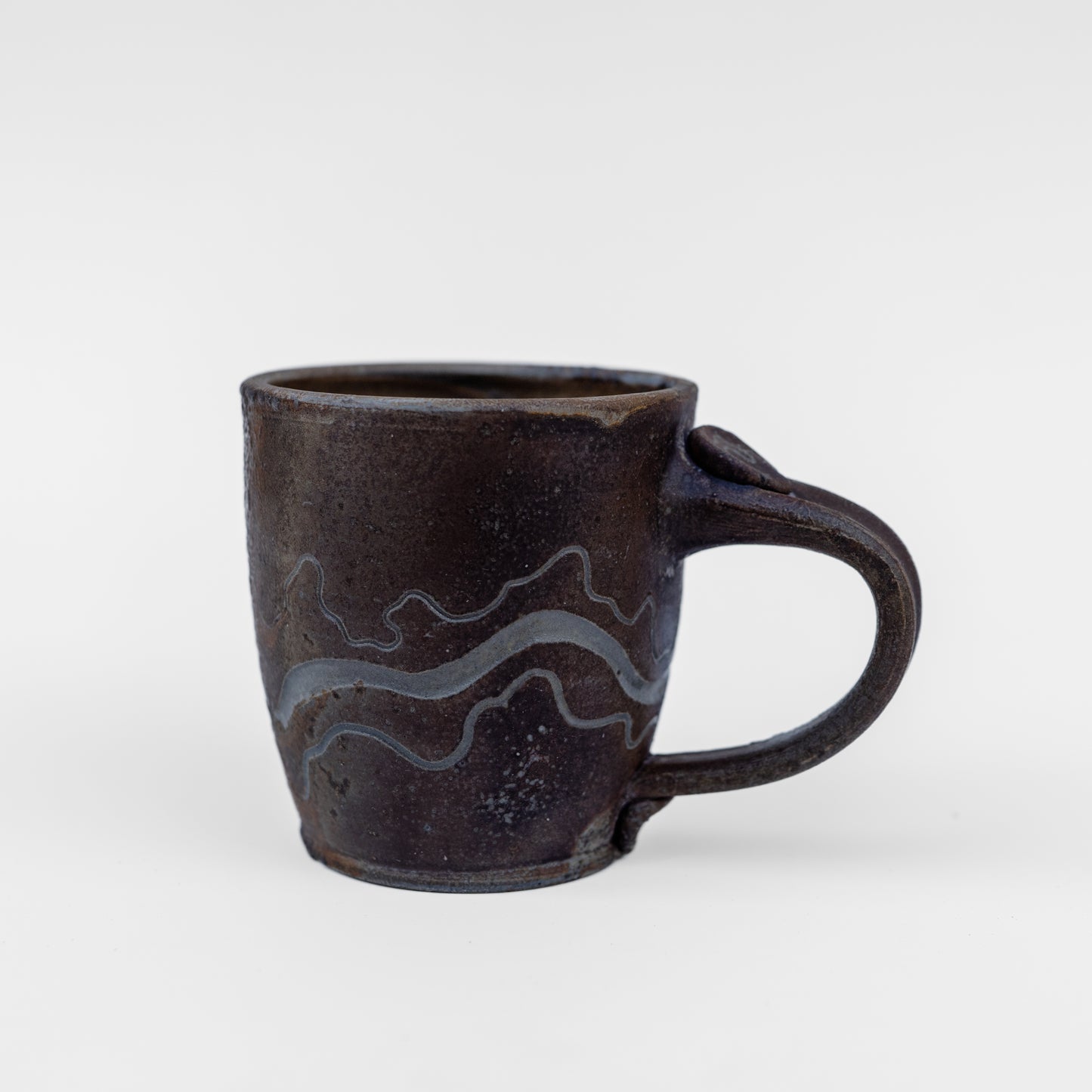 wood-fired sgraffito latte mug