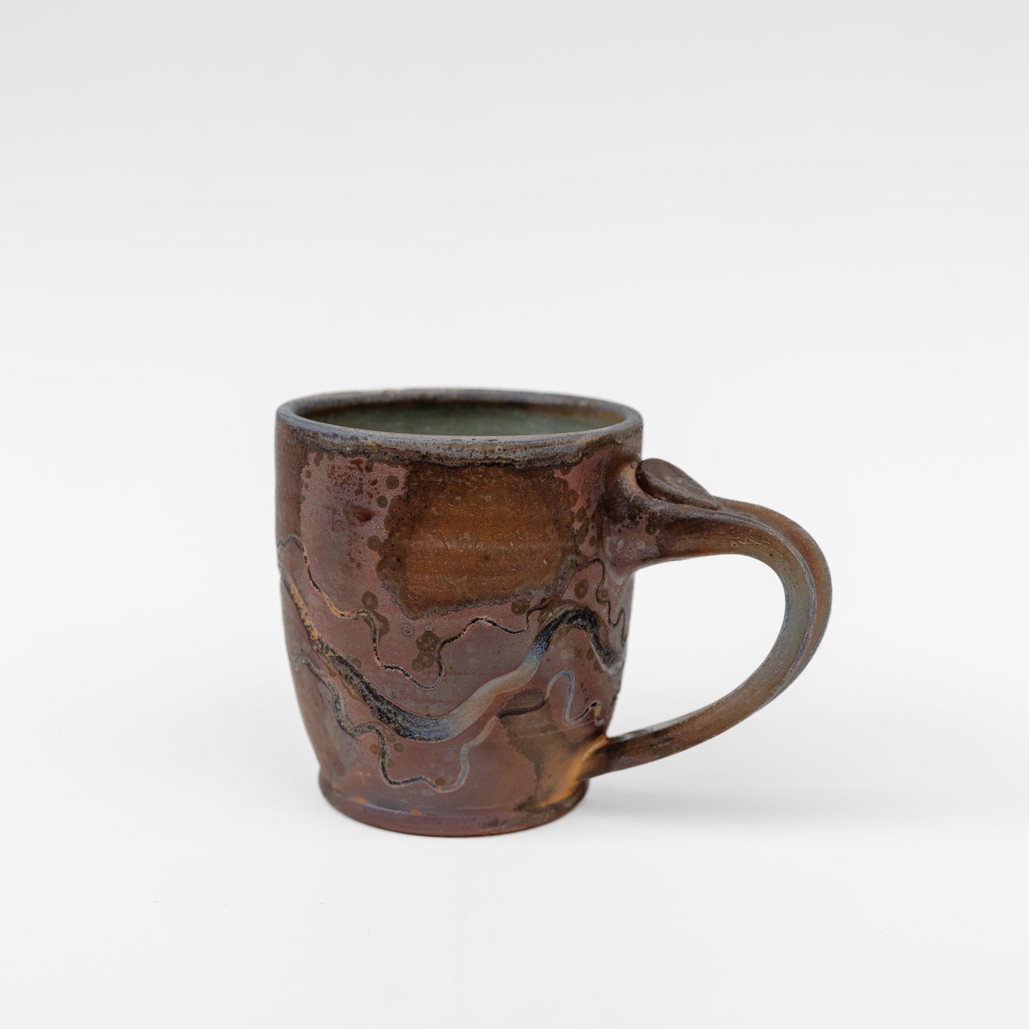 wood-fired sgraffito latte mug