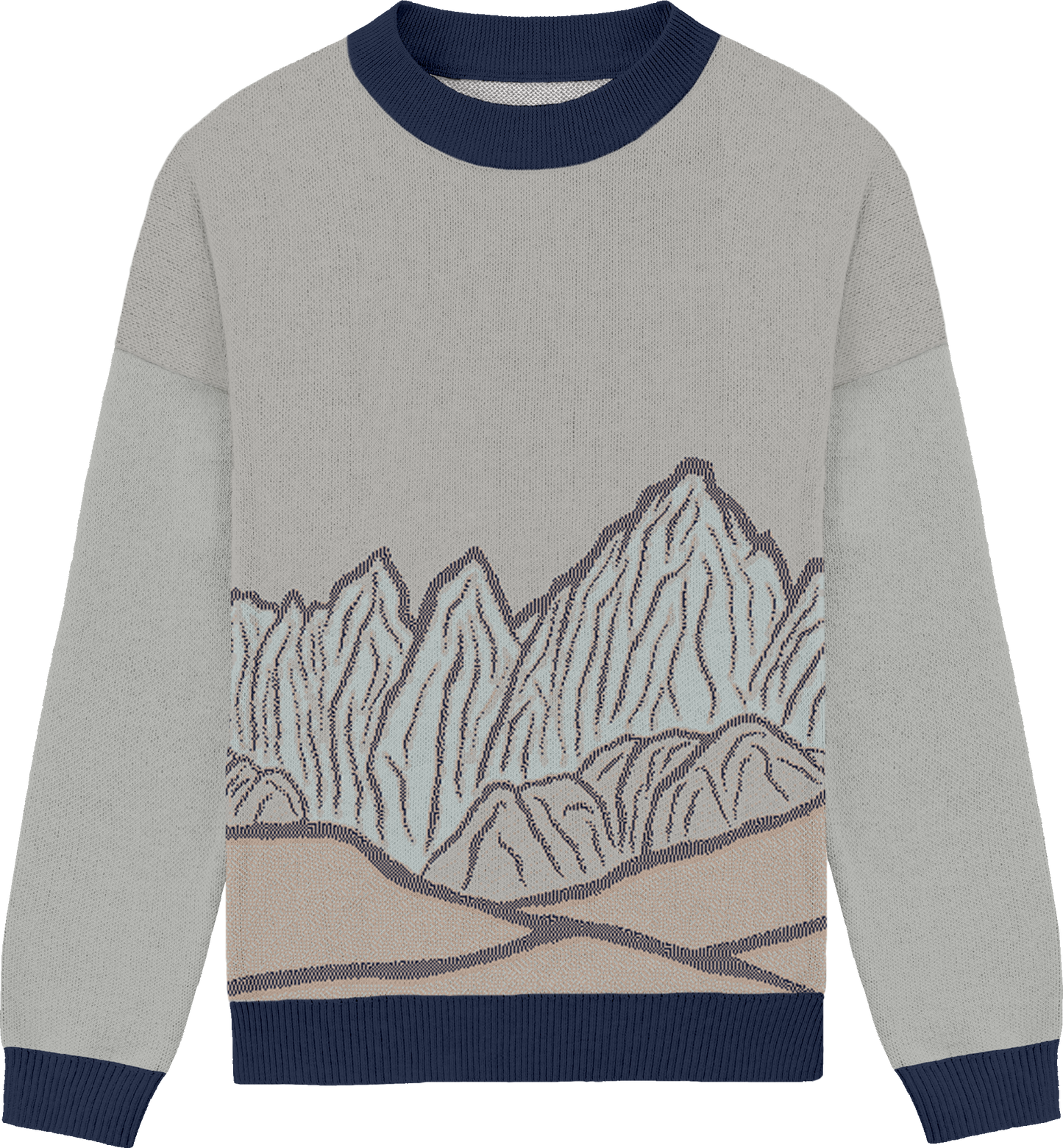 mt. whitney crewneck knit sweater - dusk