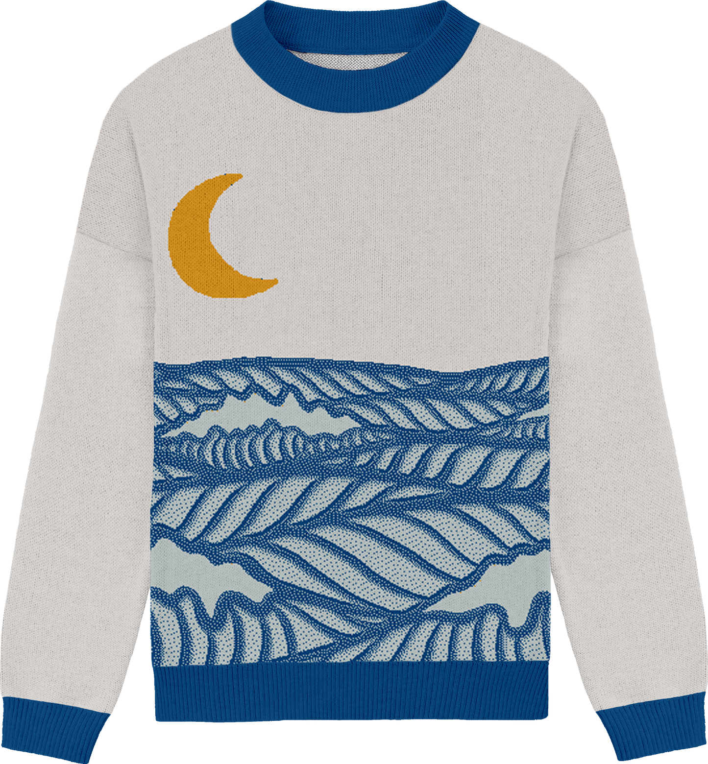 ocean crewneck knit sweater - dusk