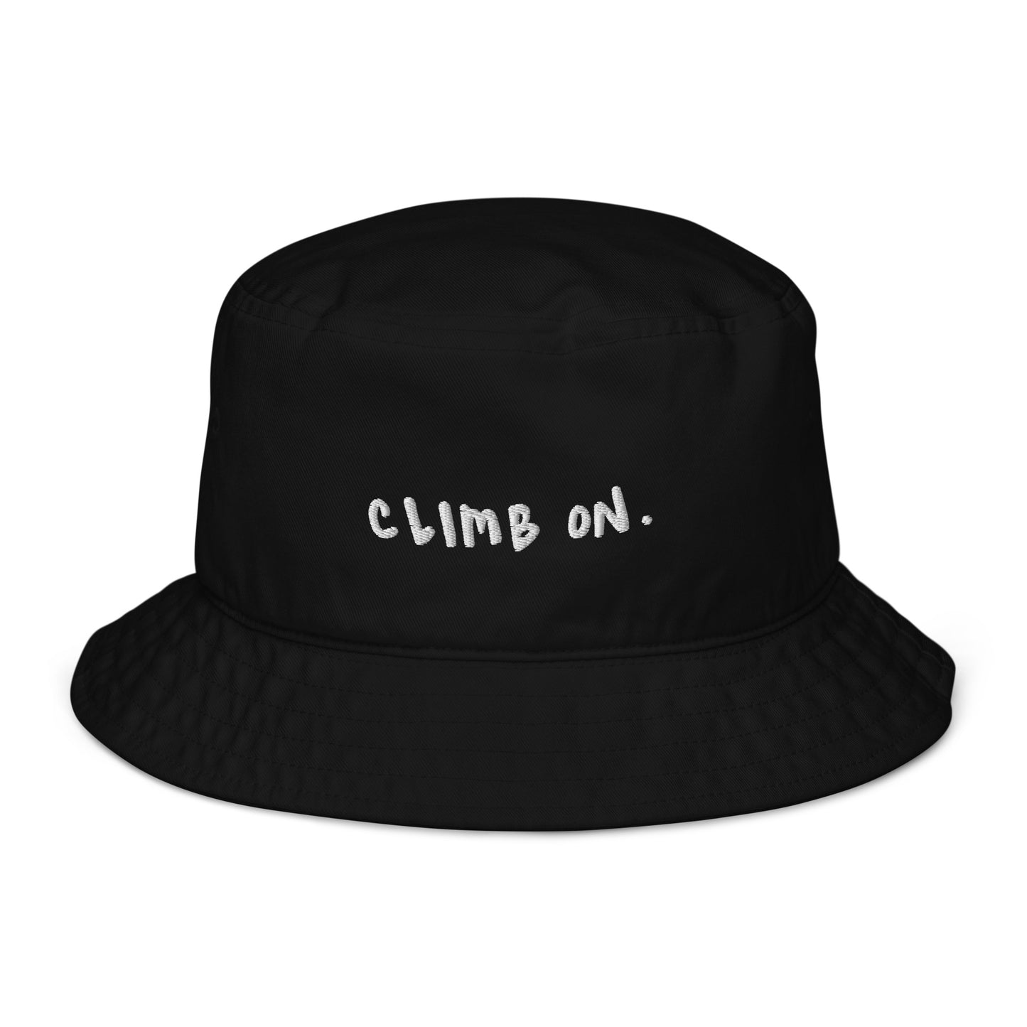 climb on organic cotton bucket hat