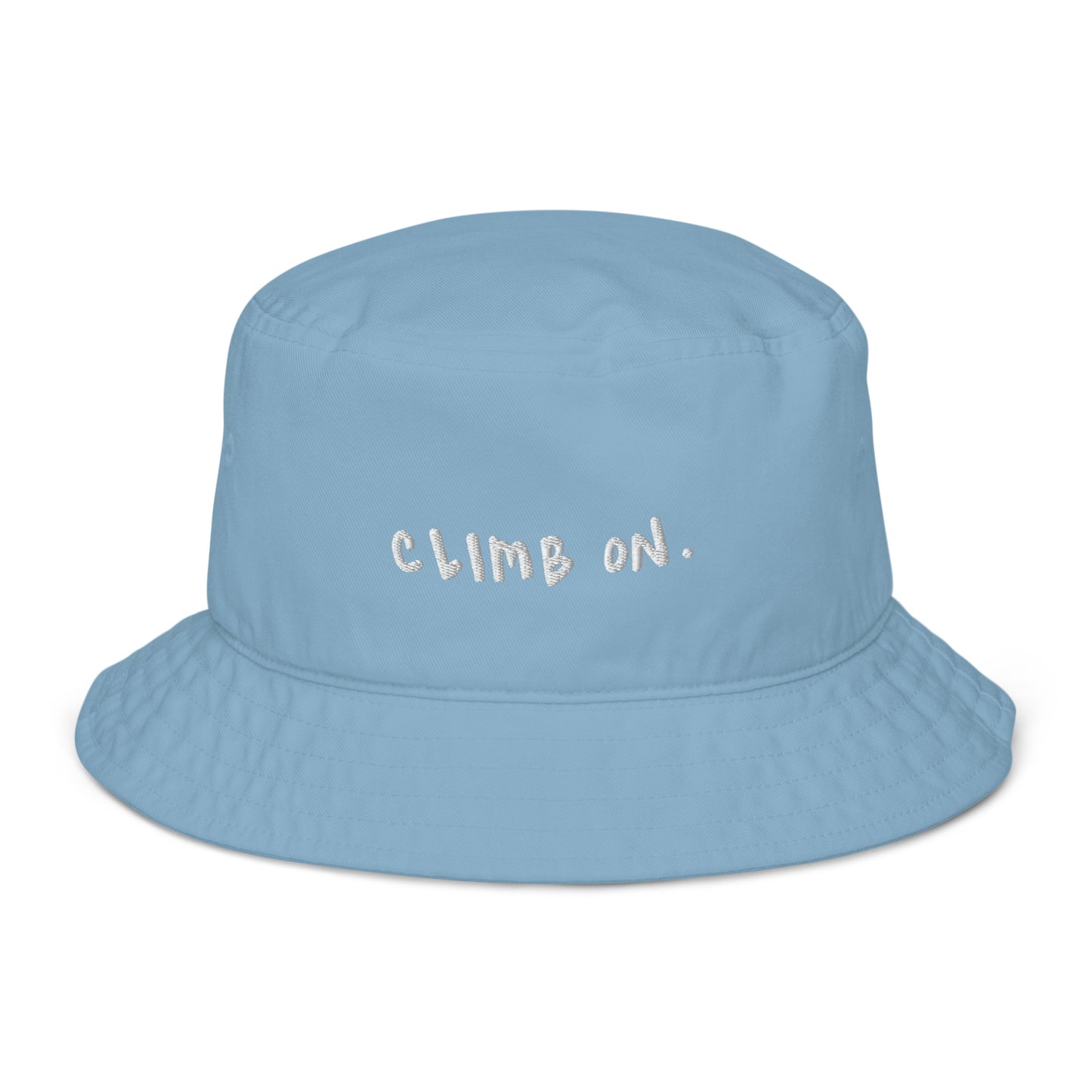 climb on organic cotton bucket hat