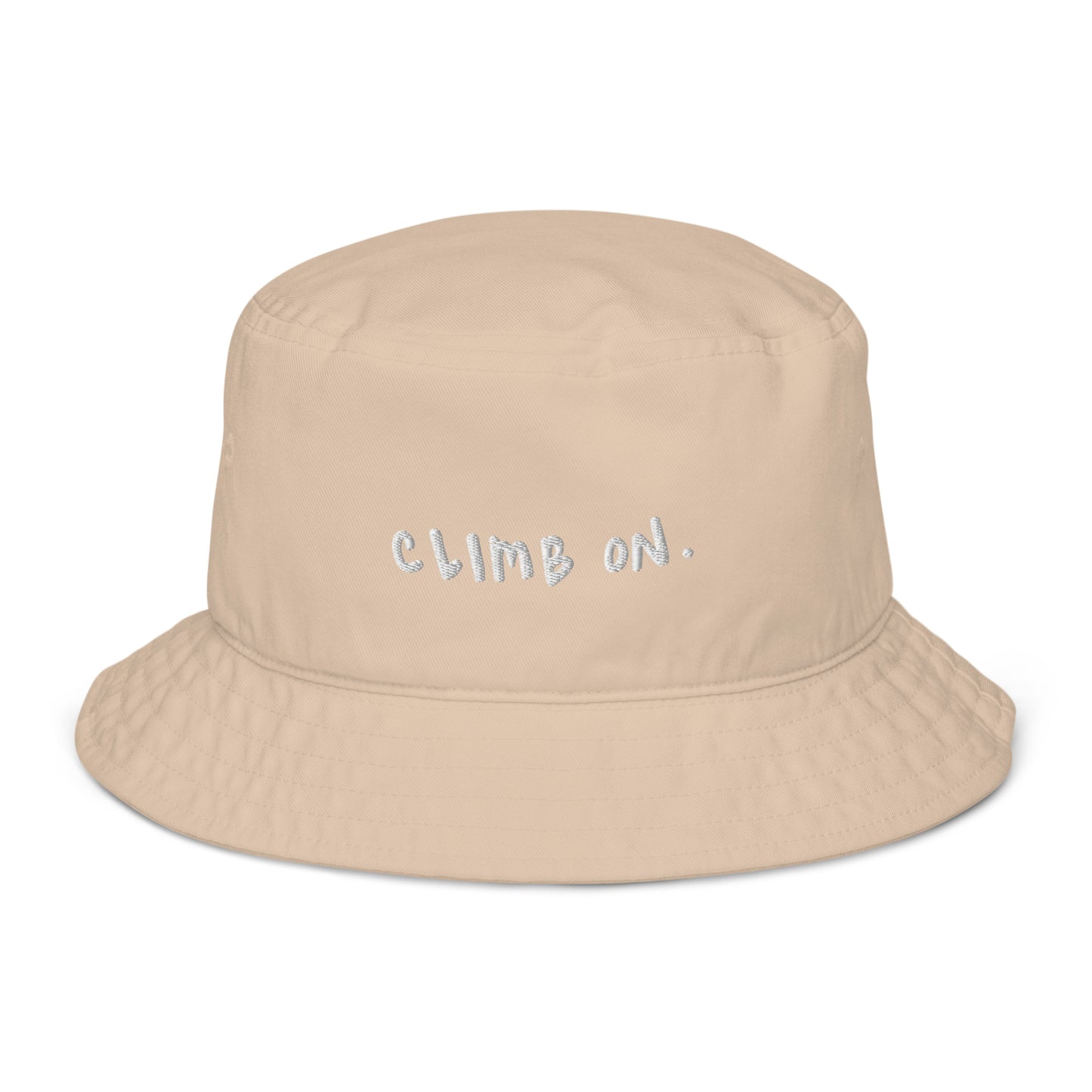 climb on organic cotton bucket hat