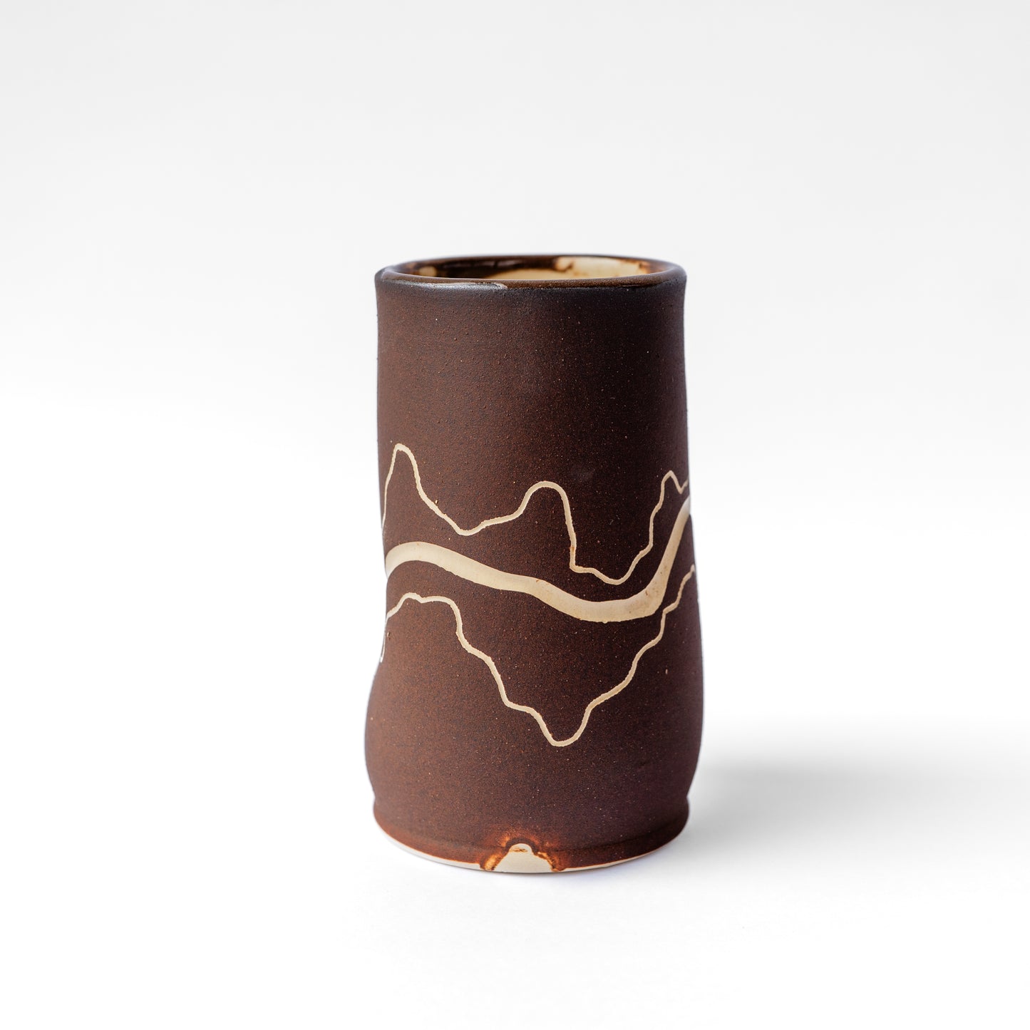 landscape sgraffito tall tumbler