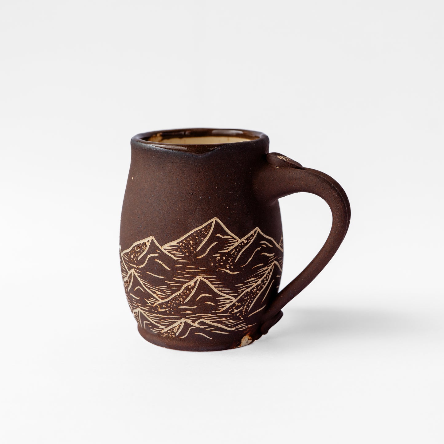mountain sgraffito mug