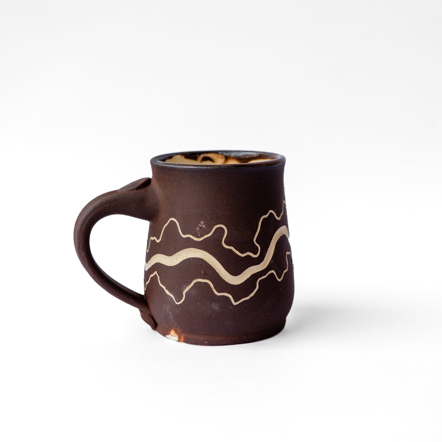 landscape sgraffito diner mug