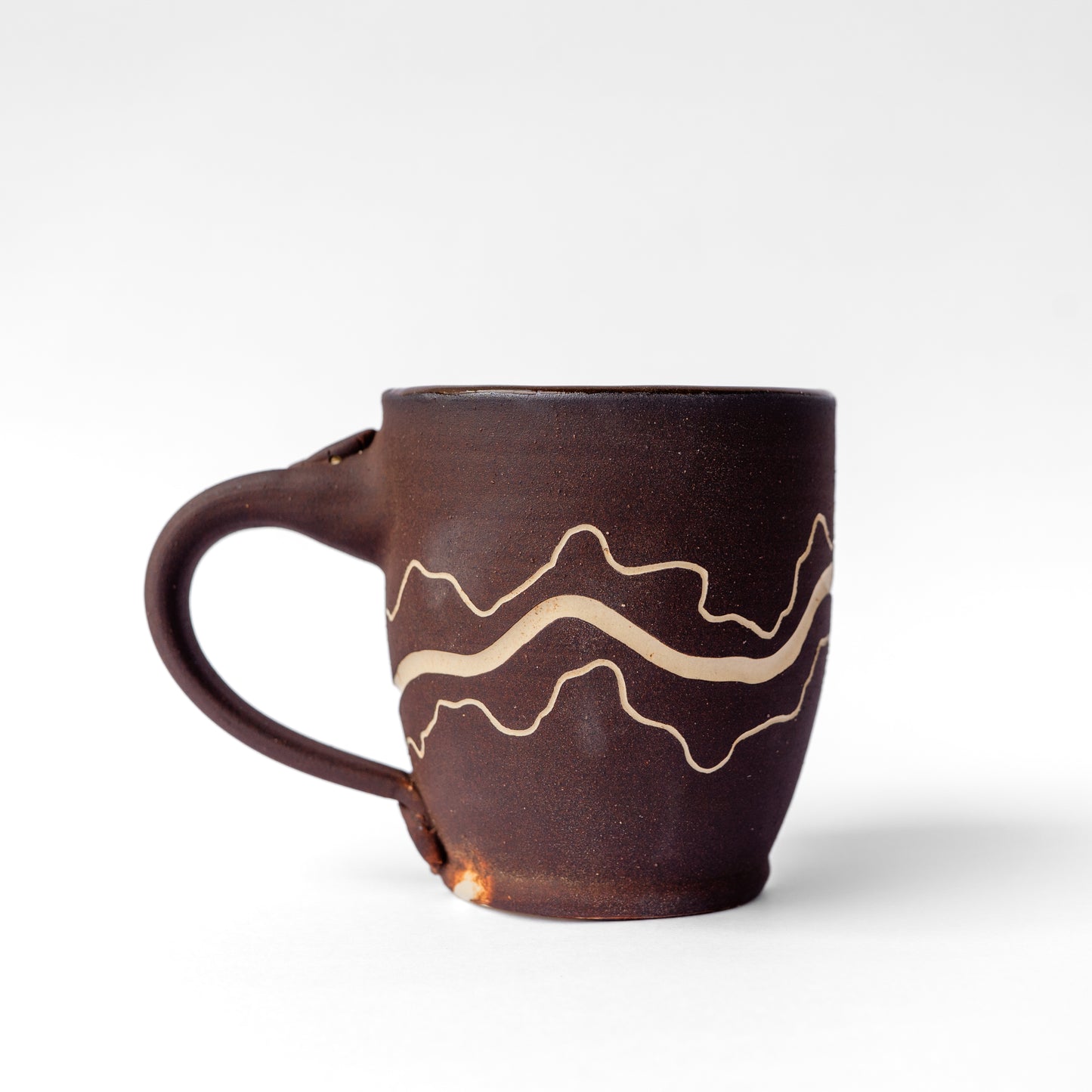 landscape sgraffito latte mug