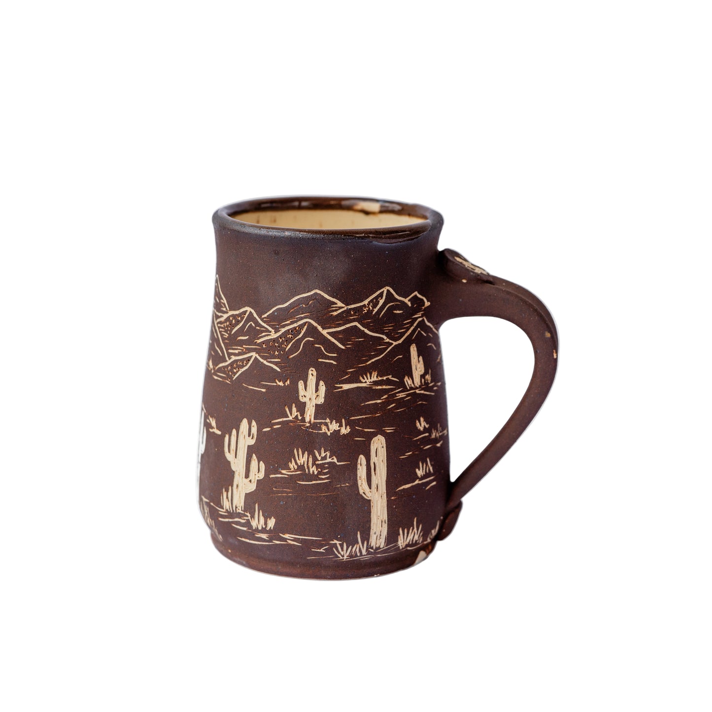 saguaro sgraffito mug