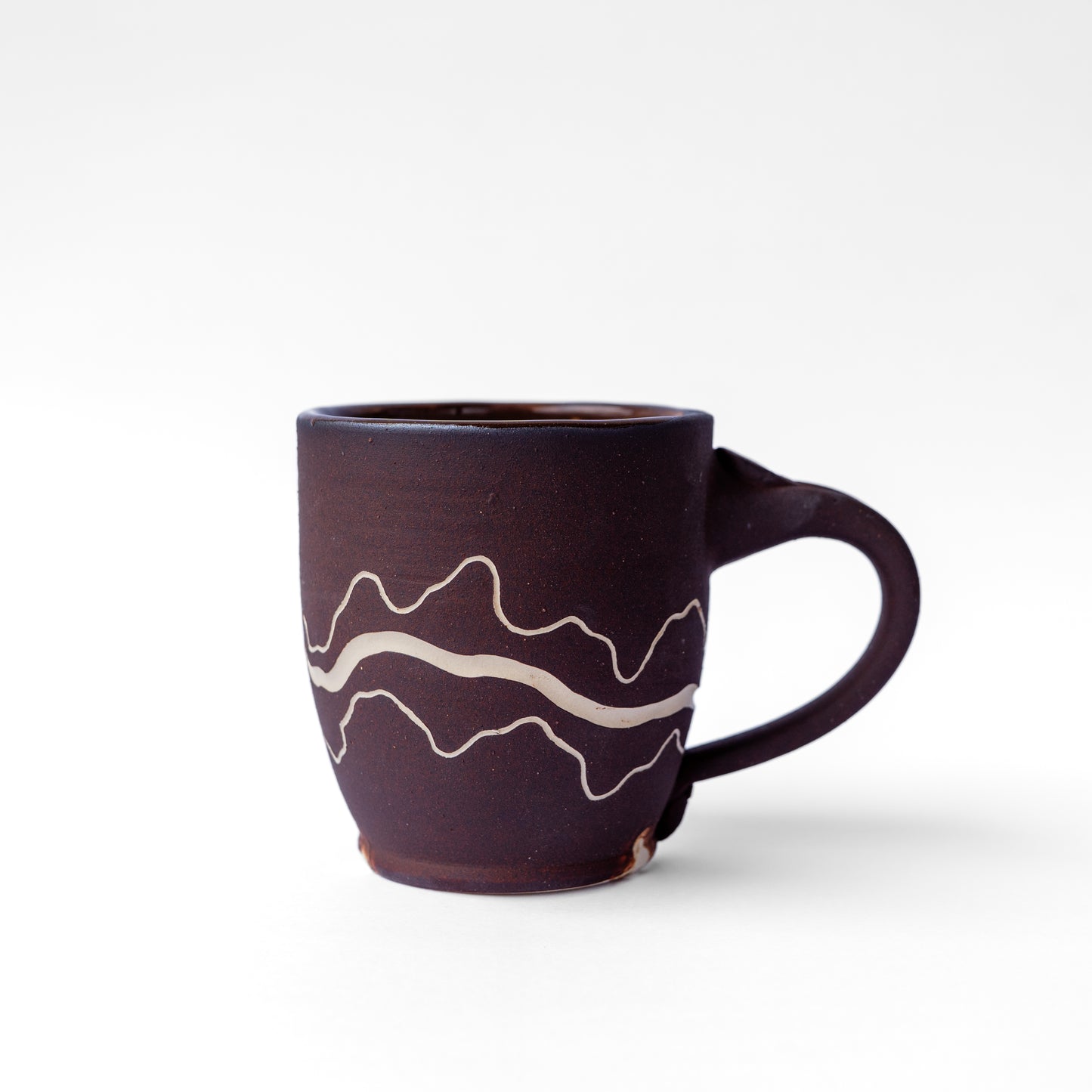 landscape sgraffito latte mug
