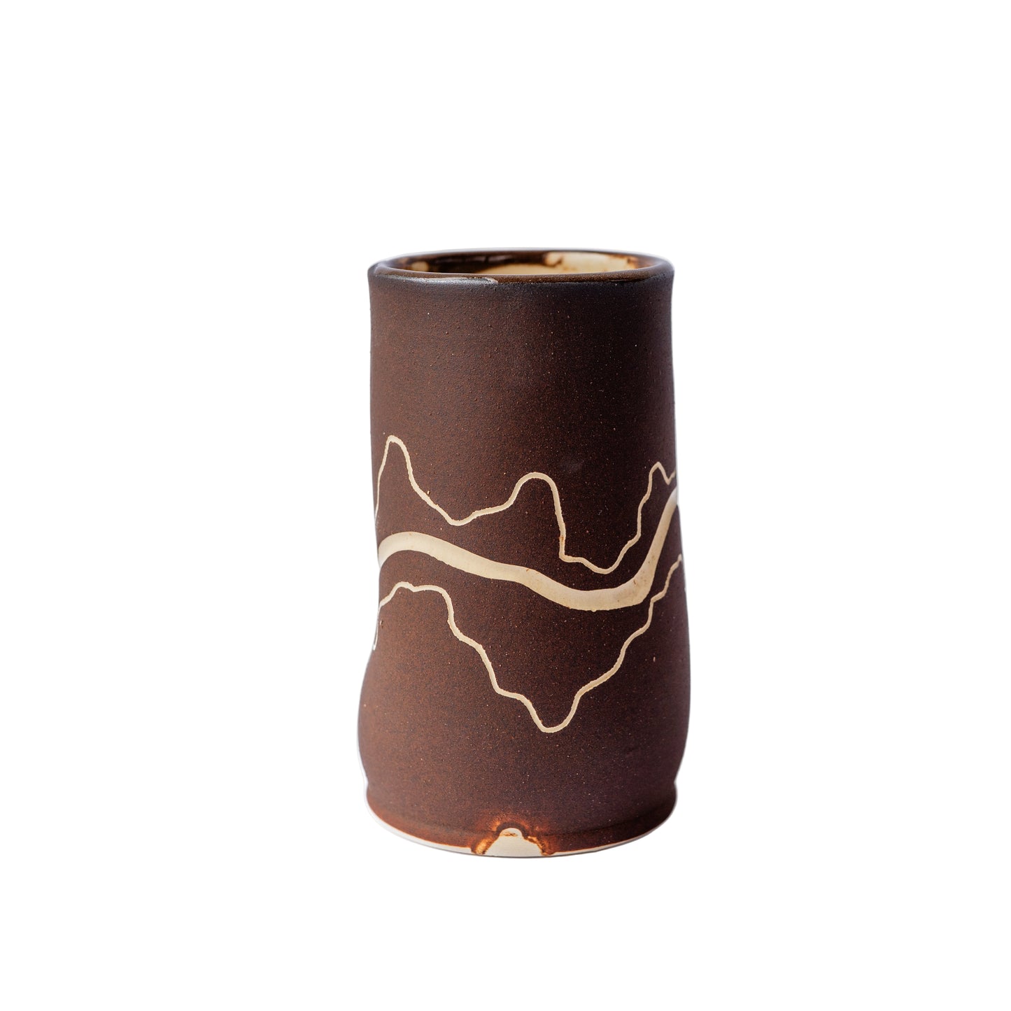 landscape sgraffito tall tumbler