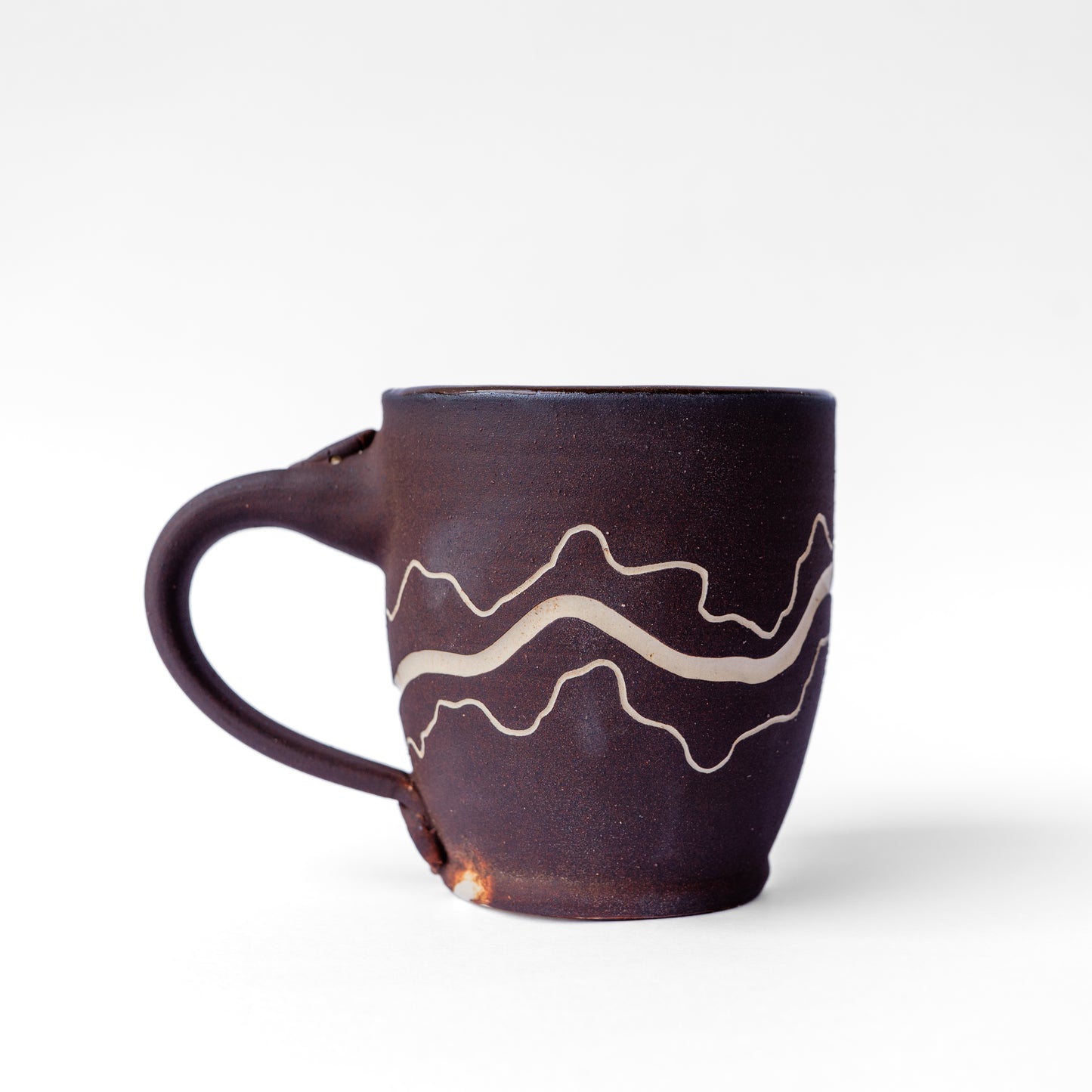 landscape sgraffito latte mug
