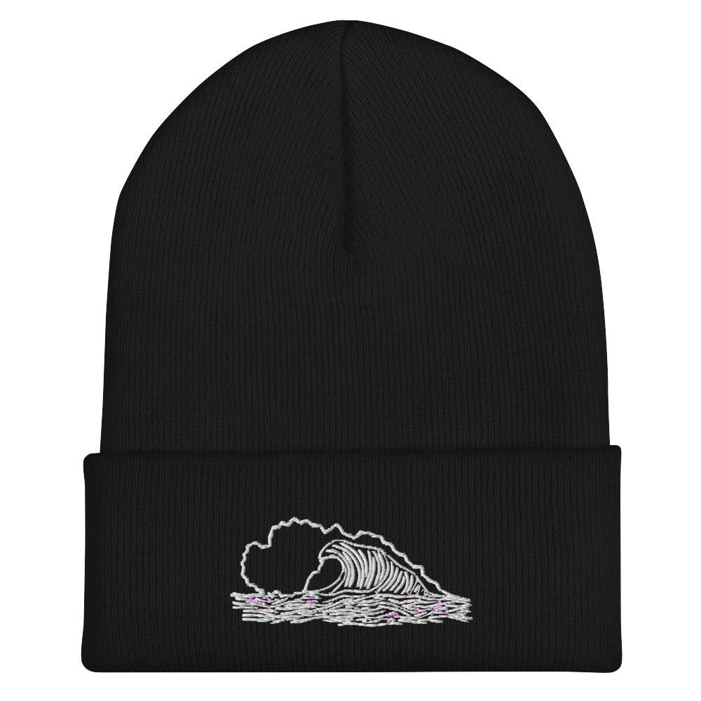 brackish wave cuffed beanie