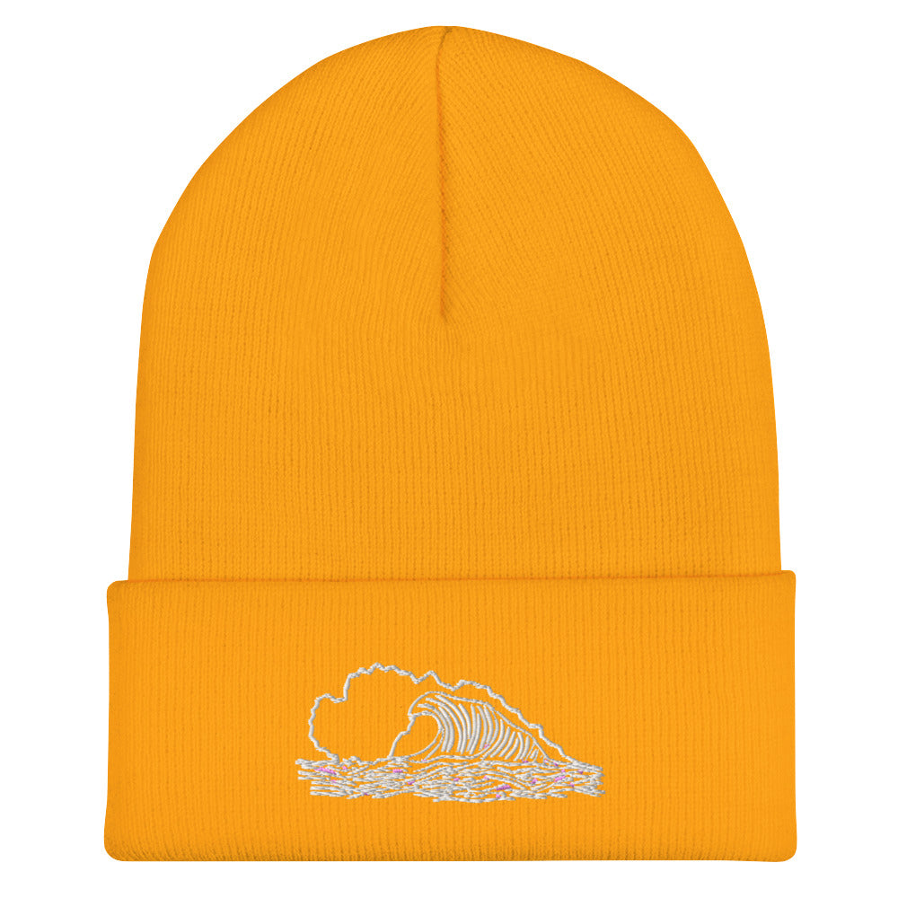 brackish wave cuffed beanie