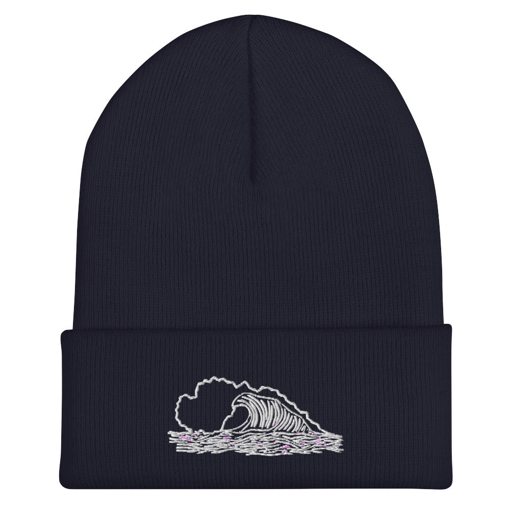 brackish wave cuffed beanie