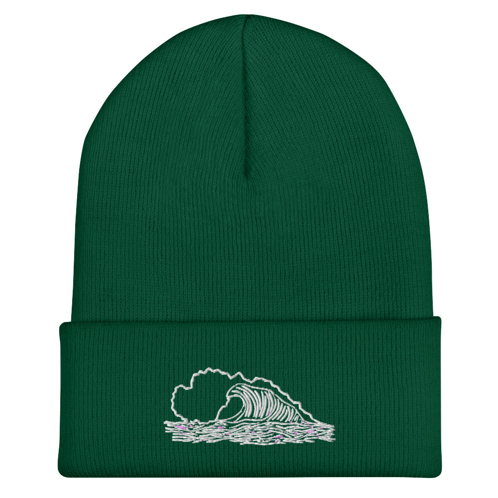 brackish wave cuffed beanie