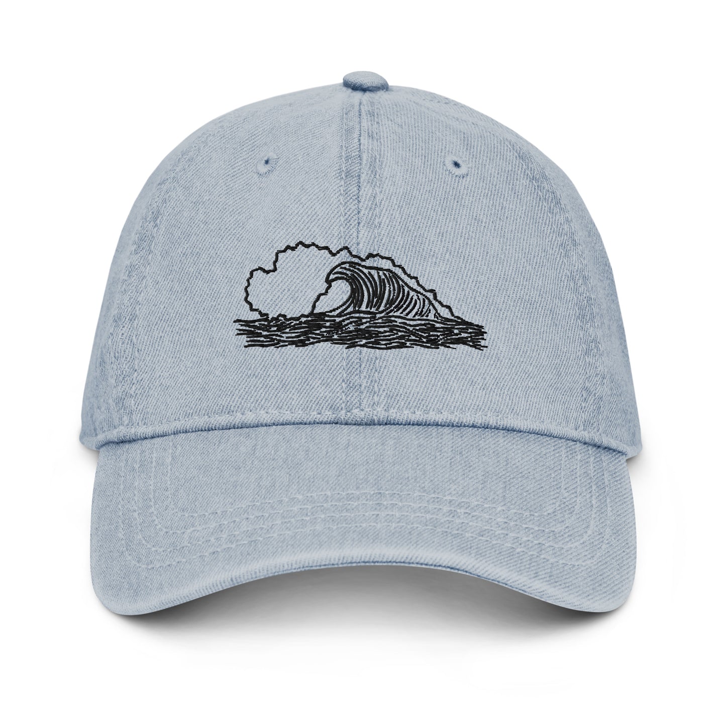 brackish wave denim hat