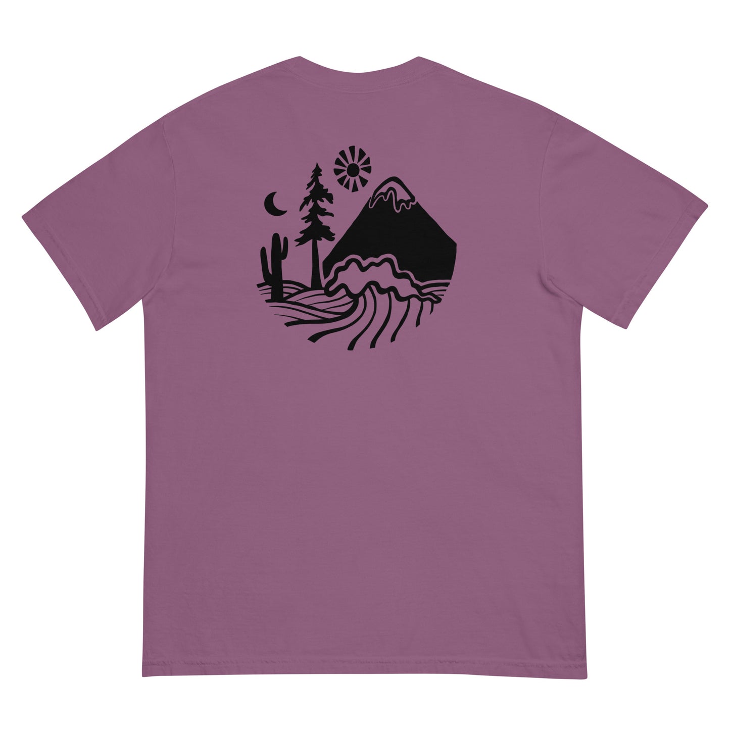 unearthed logo garment-dyed heavyweight t-shirt