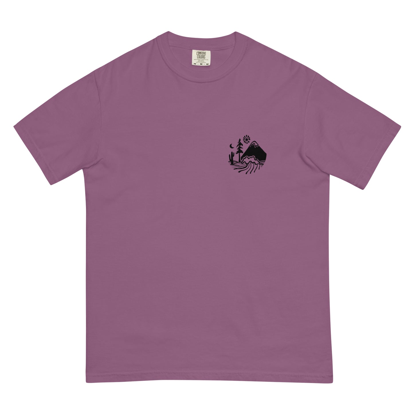 double logo garment-dyed heavyweight t-shirt