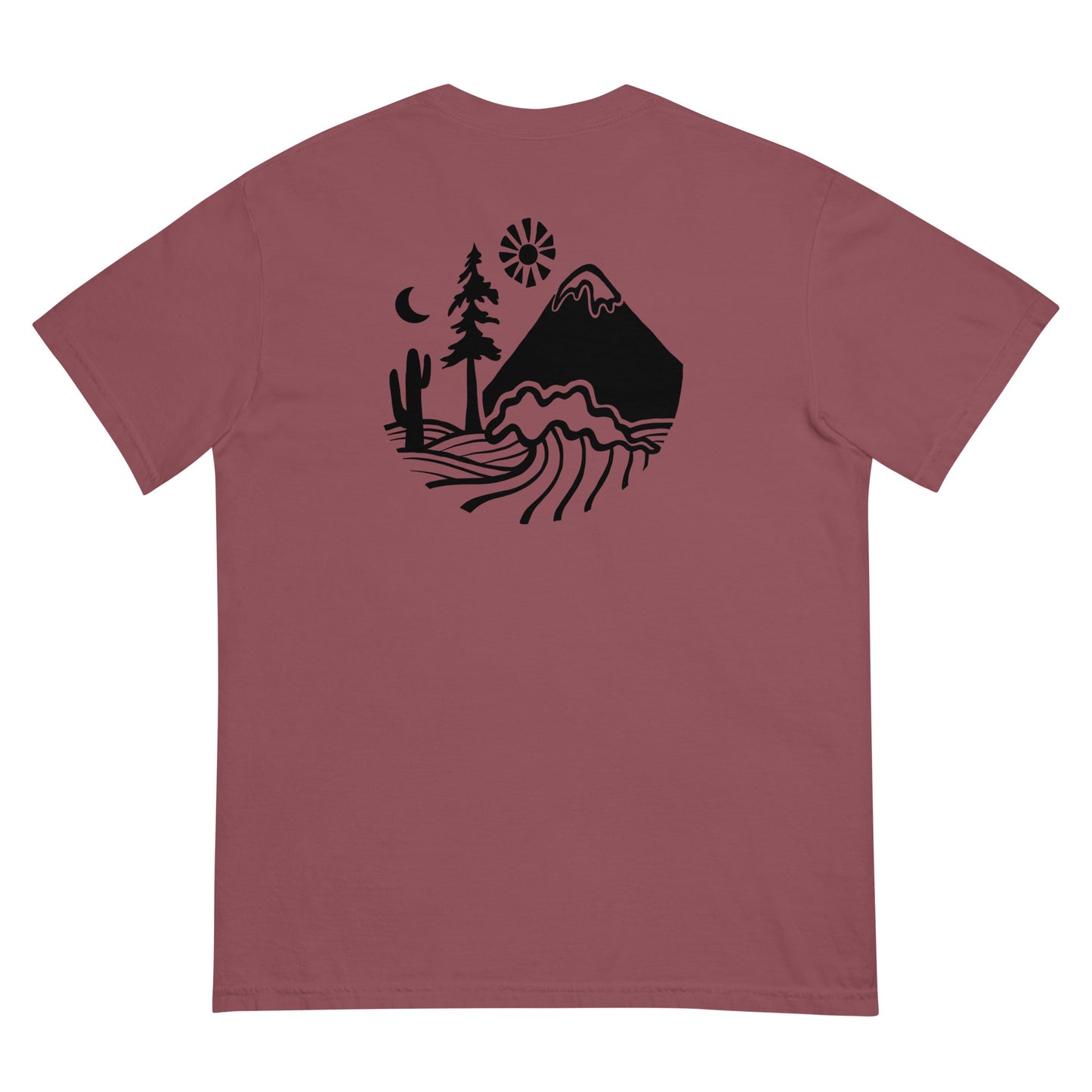unearthed logo garment-dyed heavyweight t-shirt