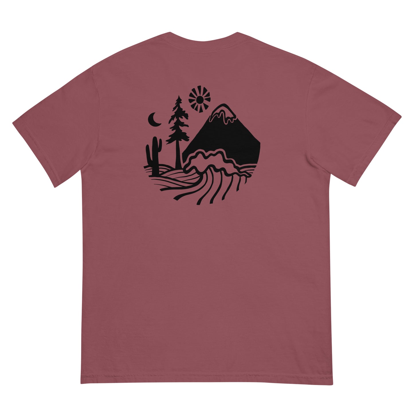 double logo garment-dyed heavyweight t-shirt