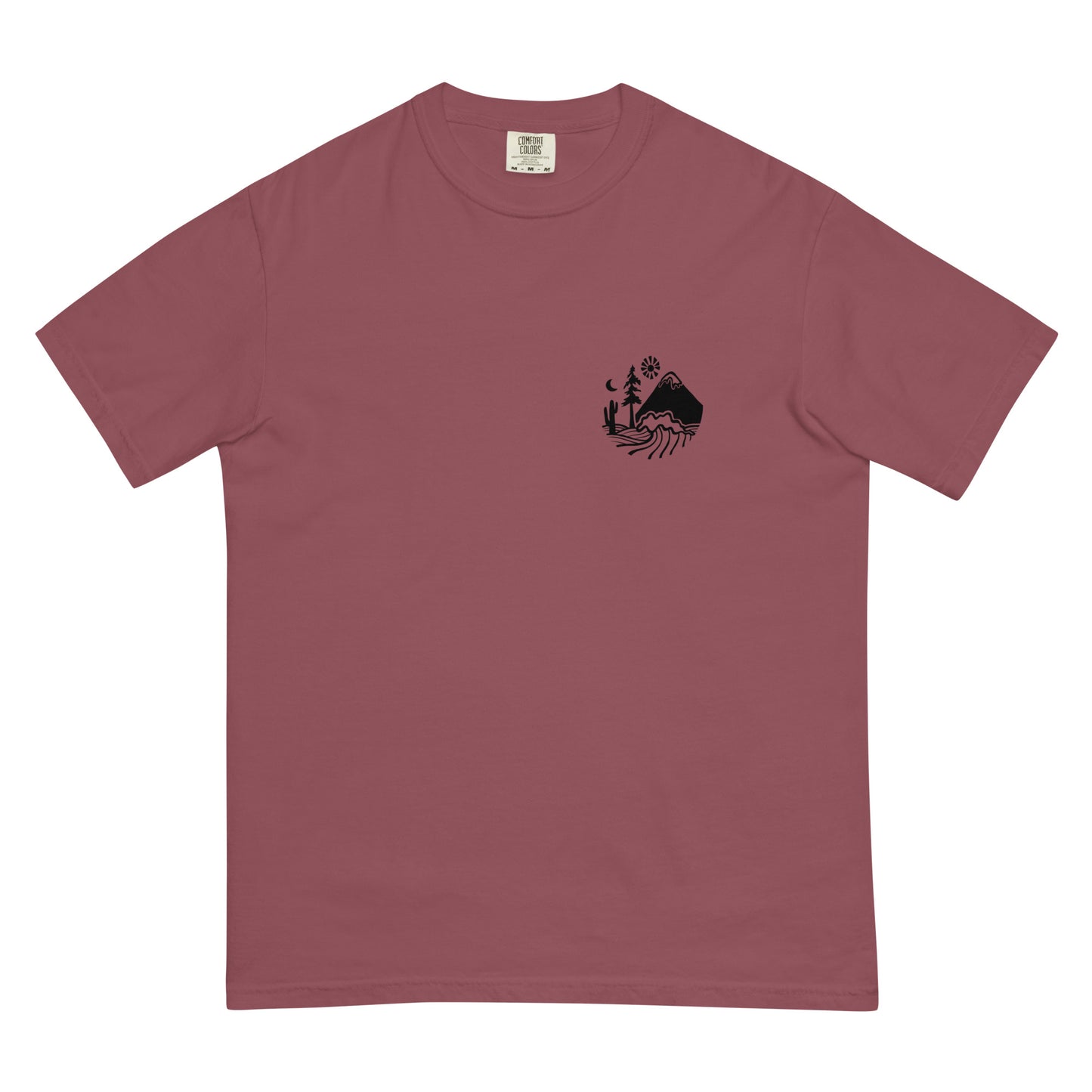 double logo garment-dyed heavyweight t-shirt