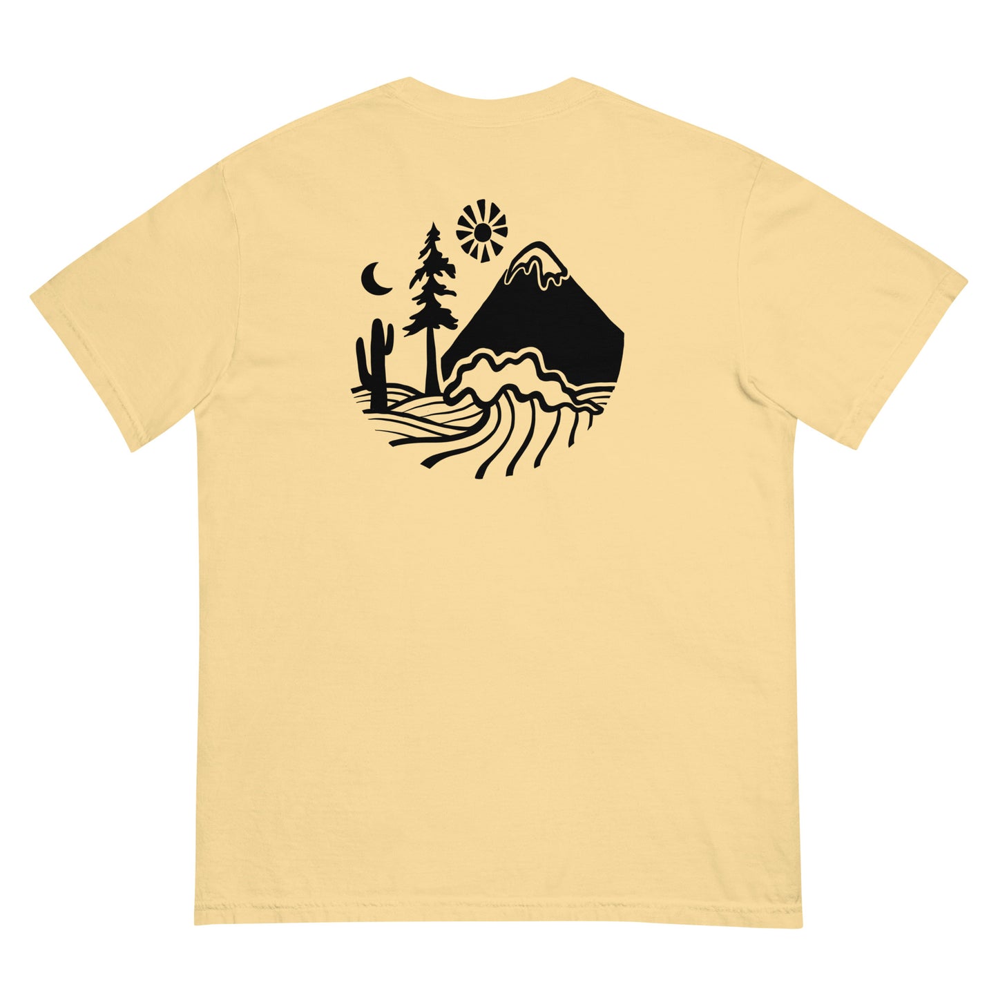 unearthed logo garment-dyed heavyweight t-shirt