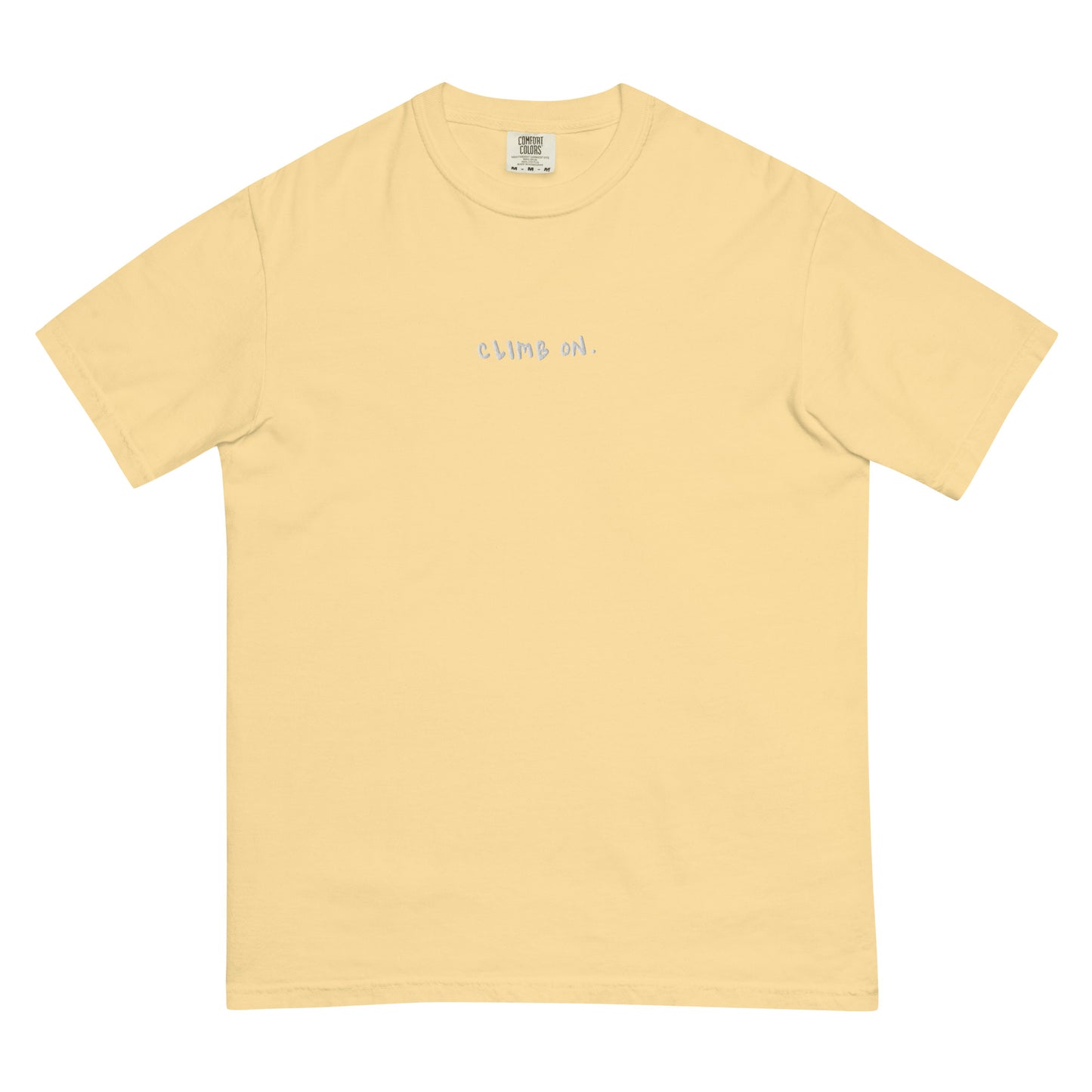 climb on embroidered garment-dyed heavyweight t-shirt
