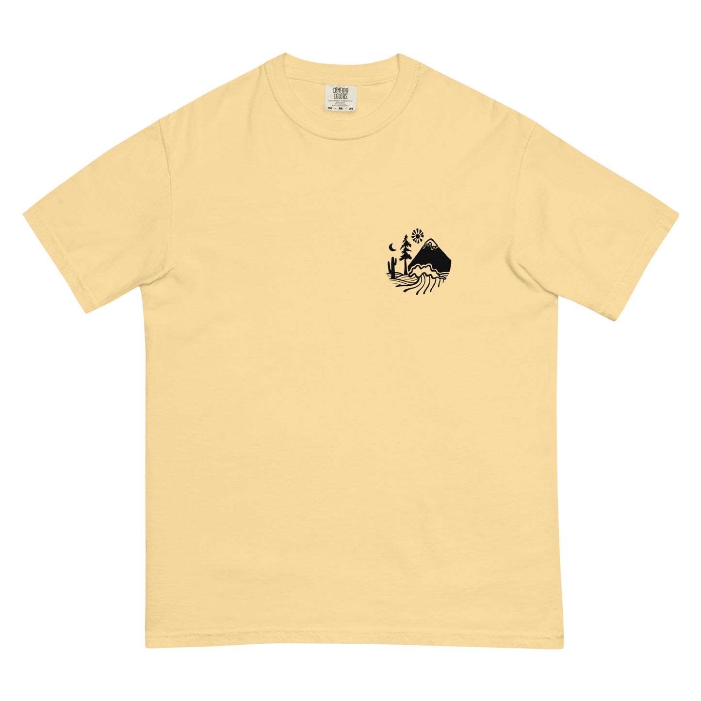 double logo garment-dyed heavyweight t-shirt