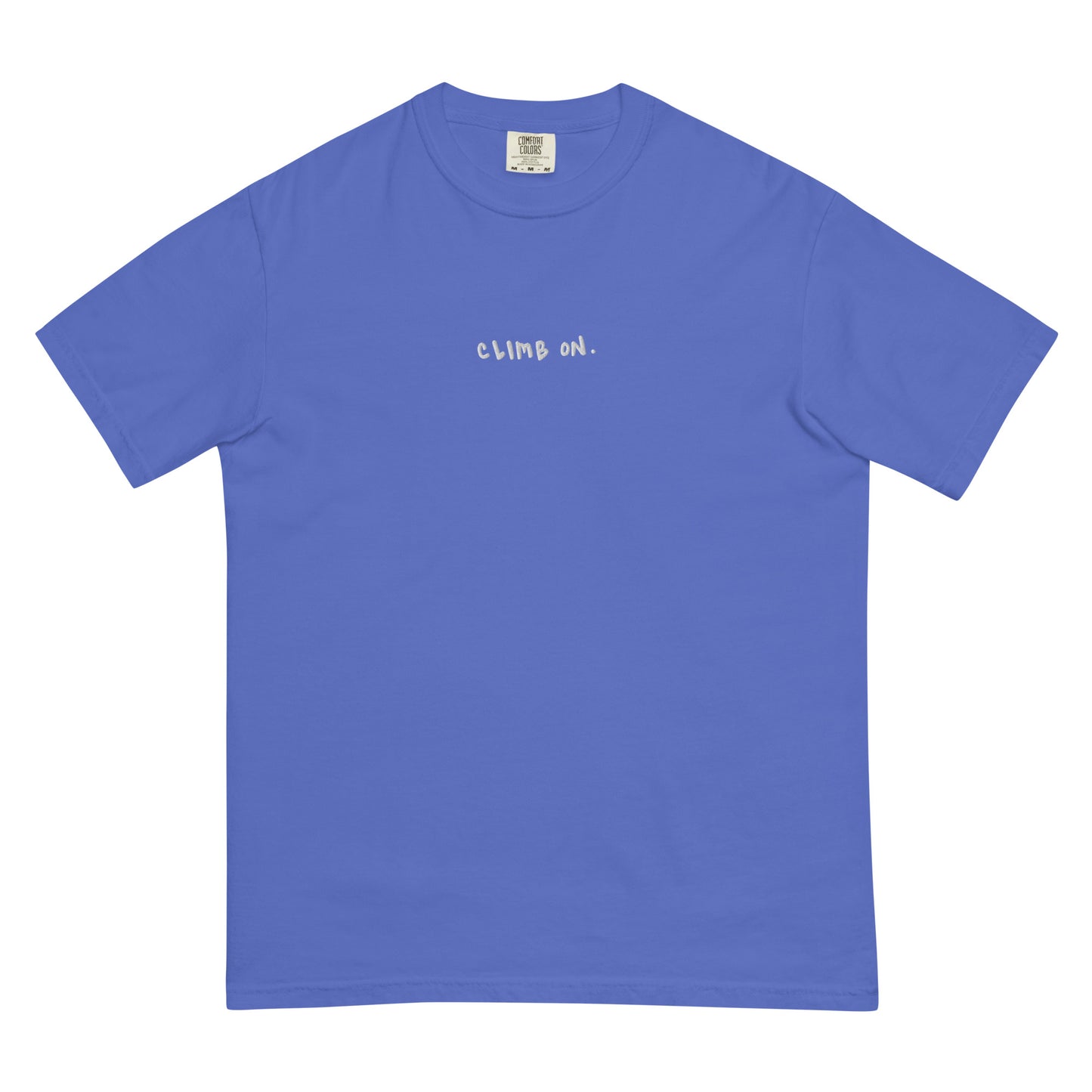 climb on embroidered garment-dyed heavyweight t-shirt