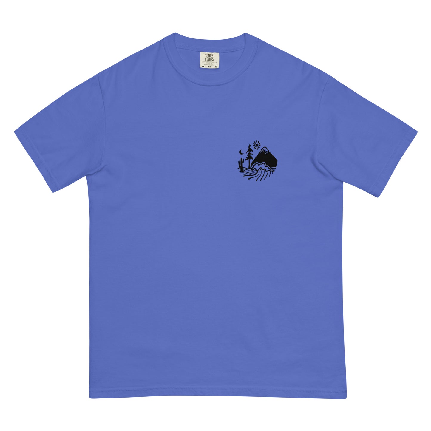 double logo garment-dyed heavyweight t-shirt