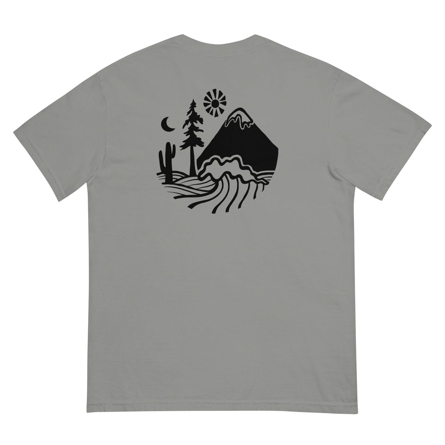 unearthed logo garment-dyed heavyweight t-shirt