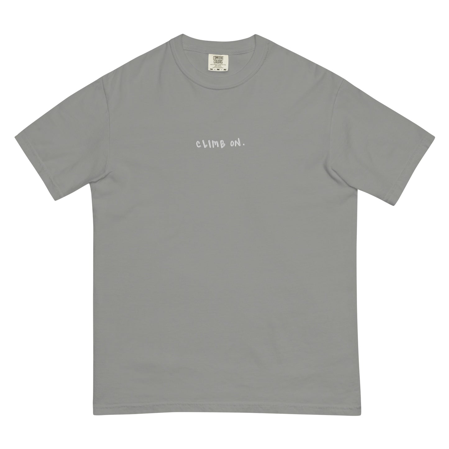 climb on embroidered garment-dyed heavyweight t-shirt