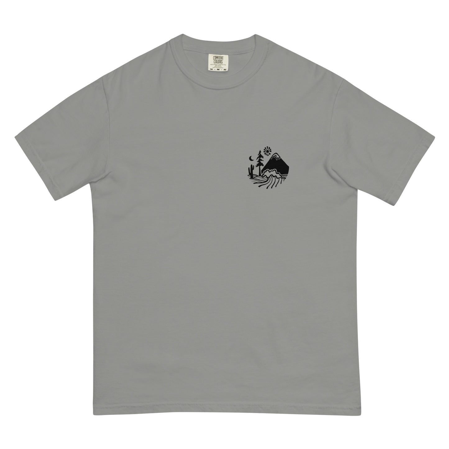 double logo garment-dyed heavyweight t-shirt