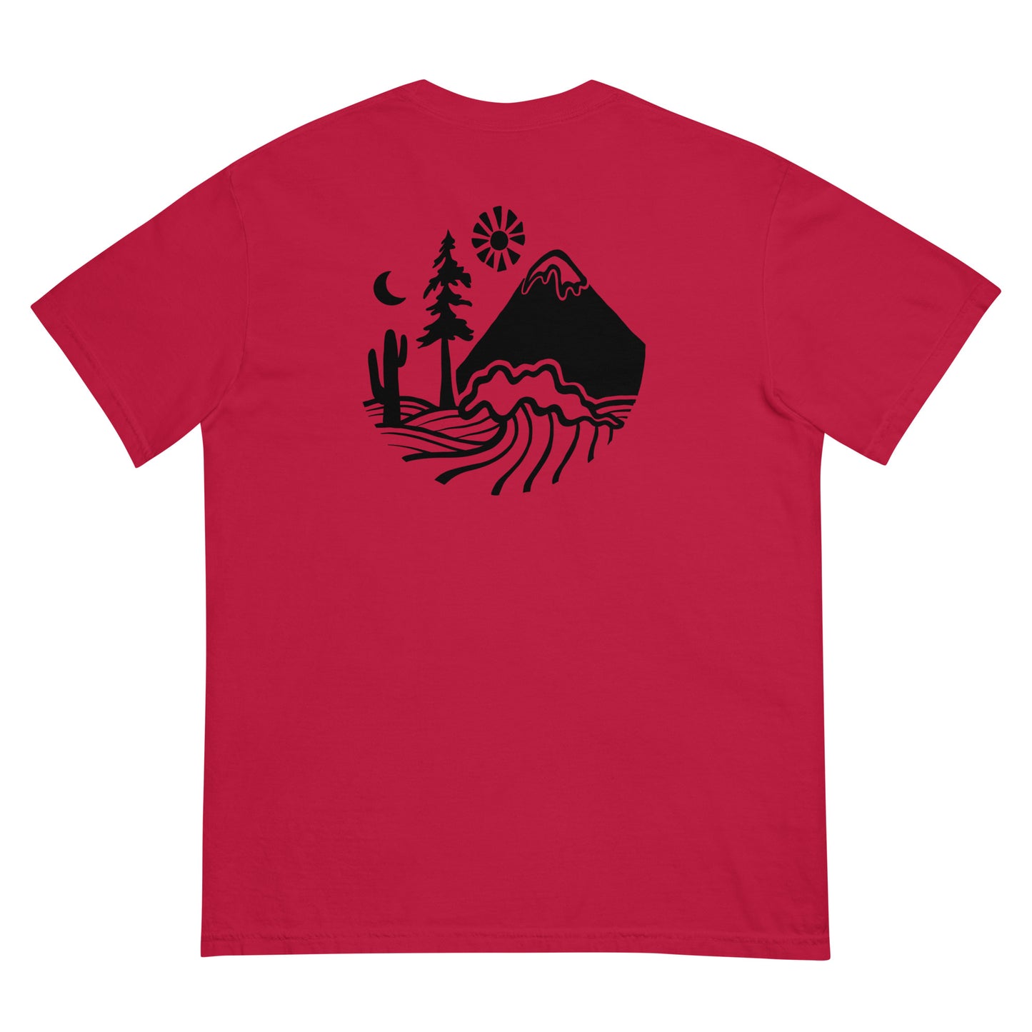 unearthed logo garment-dyed heavyweight t-shirt