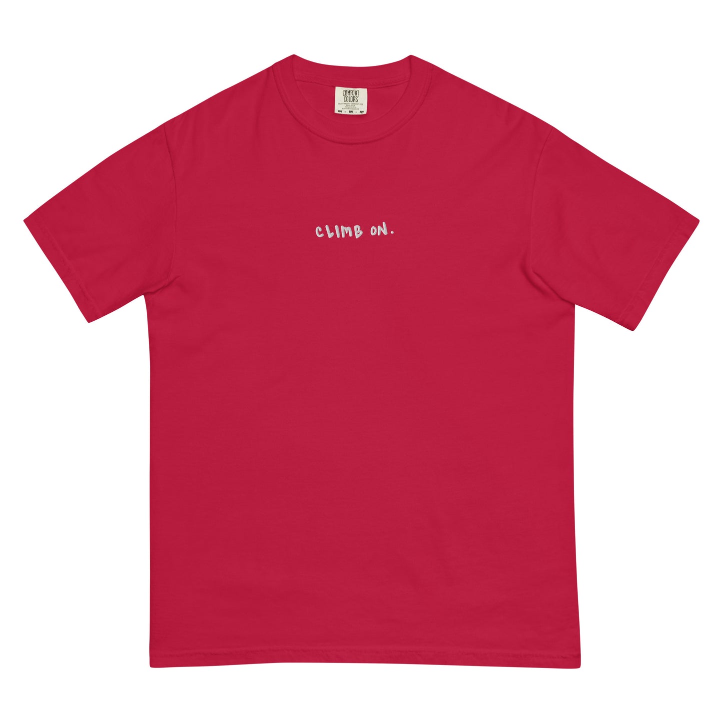 climb on embroidered garment-dyed heavyweight t-shirt
