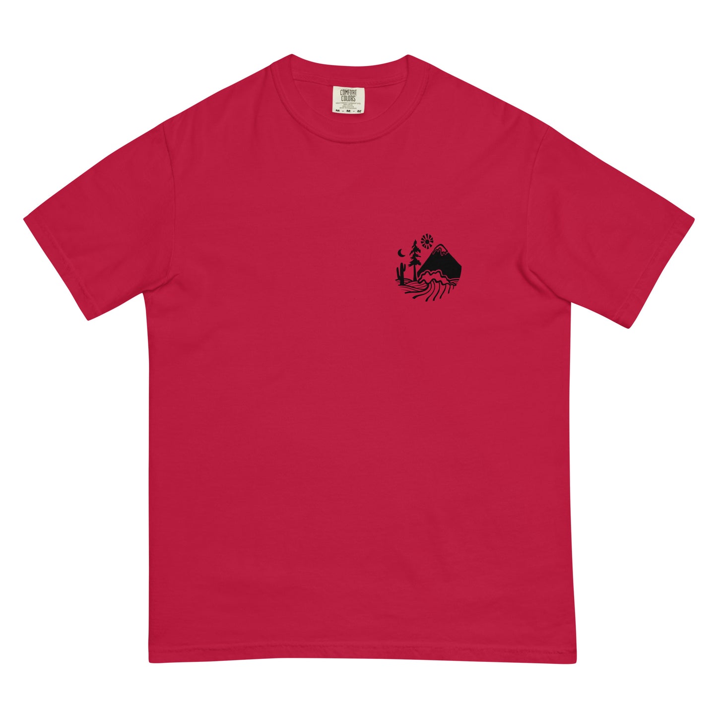 double logo garment-dyed heavyweight t-shirt