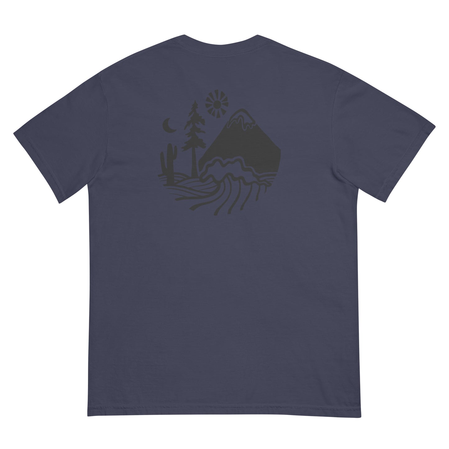 unearthed logo garment-dyed heavyweight t-shirt