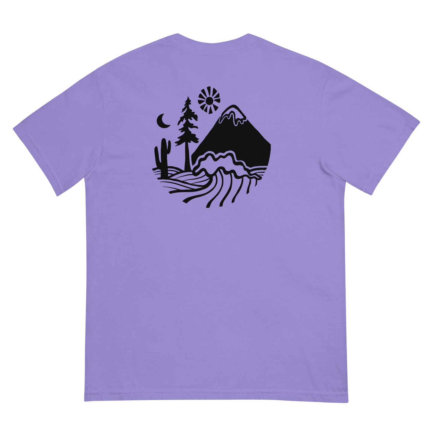 unearthed logo garment-dyed heavyweight t-shirt