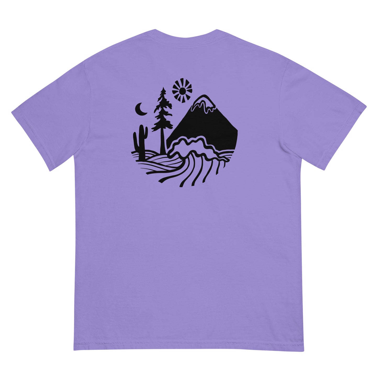 double logo garment-dyed heavyweight t-shirt
