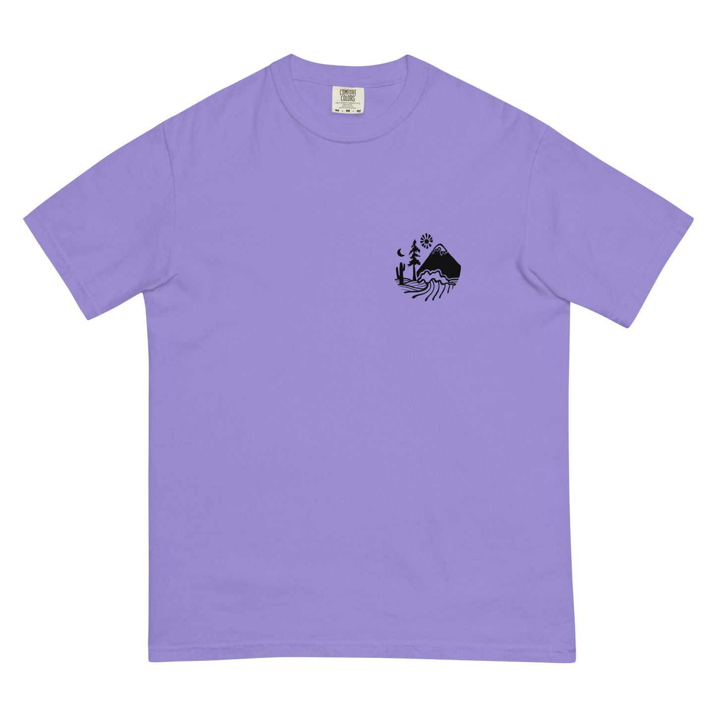 double logo garment-dyed heavyweight t-shirt
