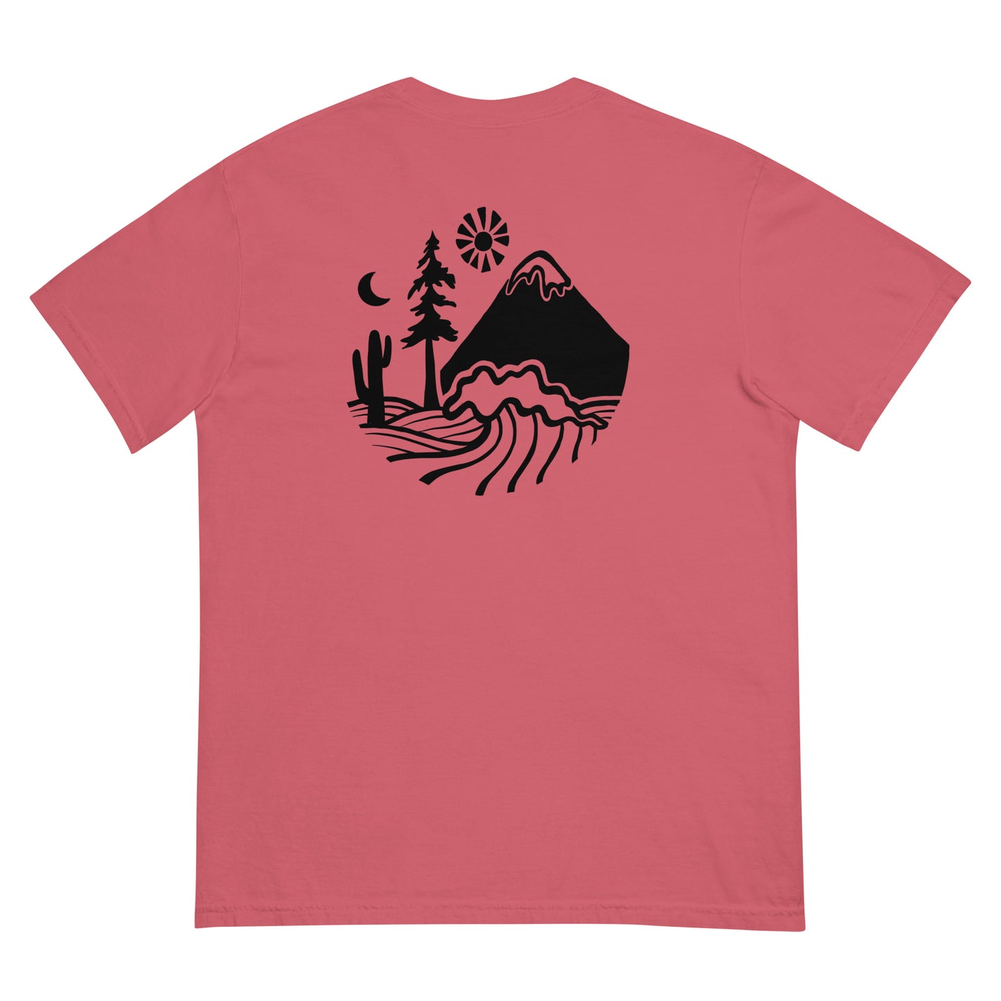 double logo garment-dyed heavyweight t-shirt