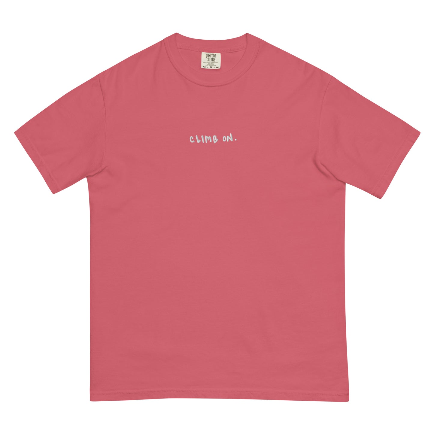 climb on embroidered garment-dyed heavyweight t-shirt