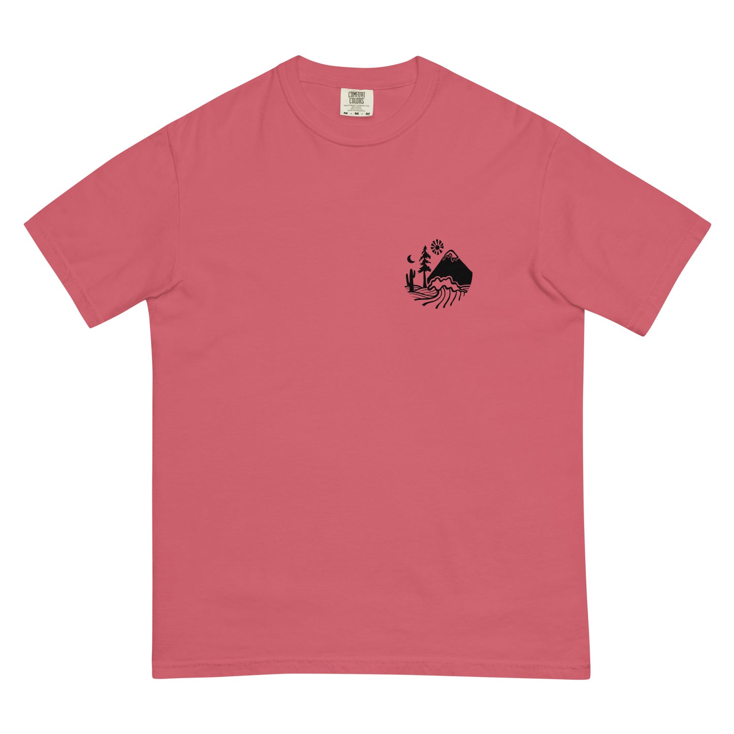 double logo garment-dyed heavyweight t-shirt
