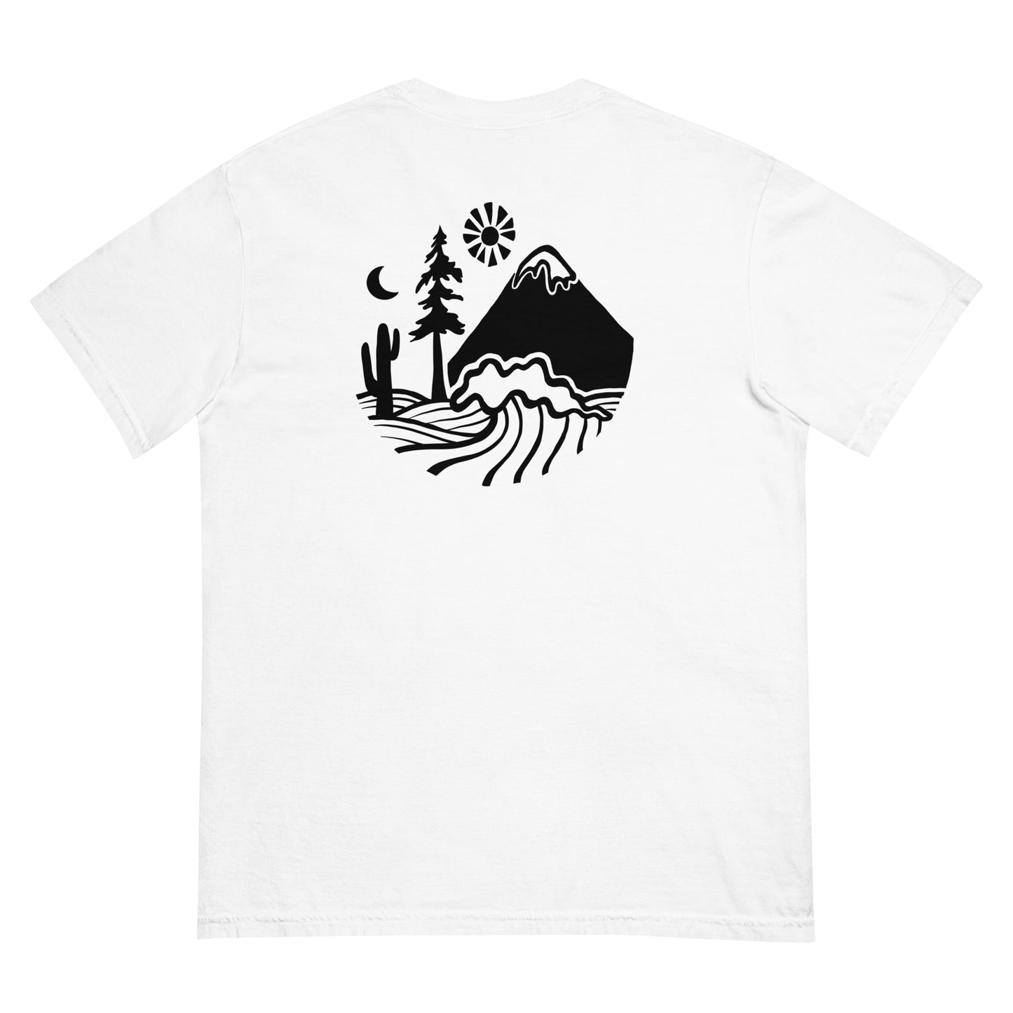 unearthed logo garment-dyed heavyweight t-shirt