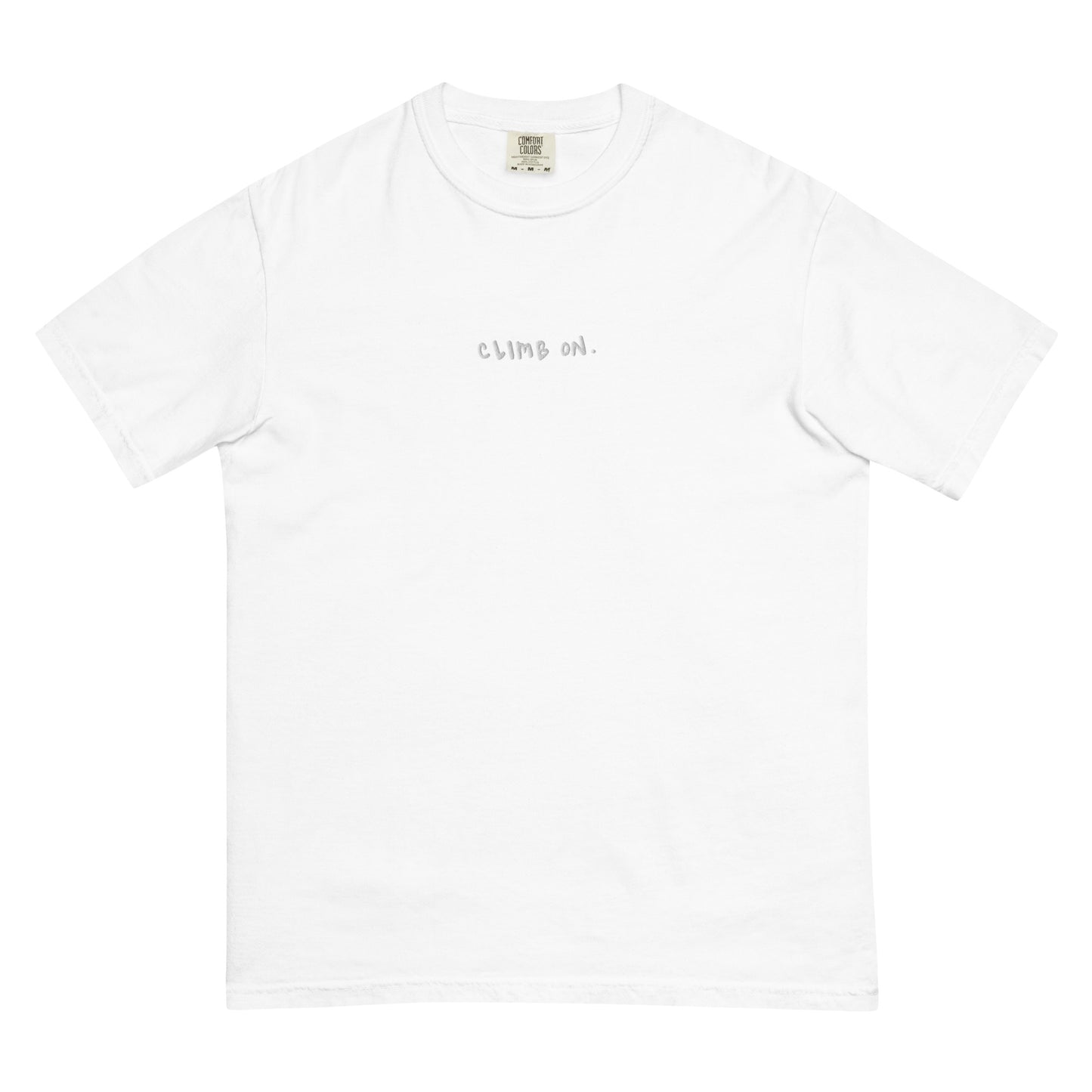 climb on embroidered garment-dyed heavyweight t-shirt